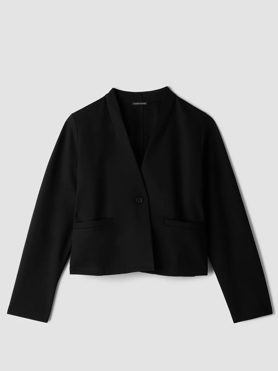 Washable Flex Ponte High Neck Jacket - 1