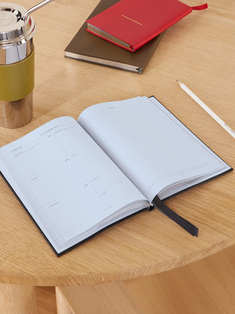 Smythson Soho Ludlow 2026 Textured-leather Weekly Diary outlook
