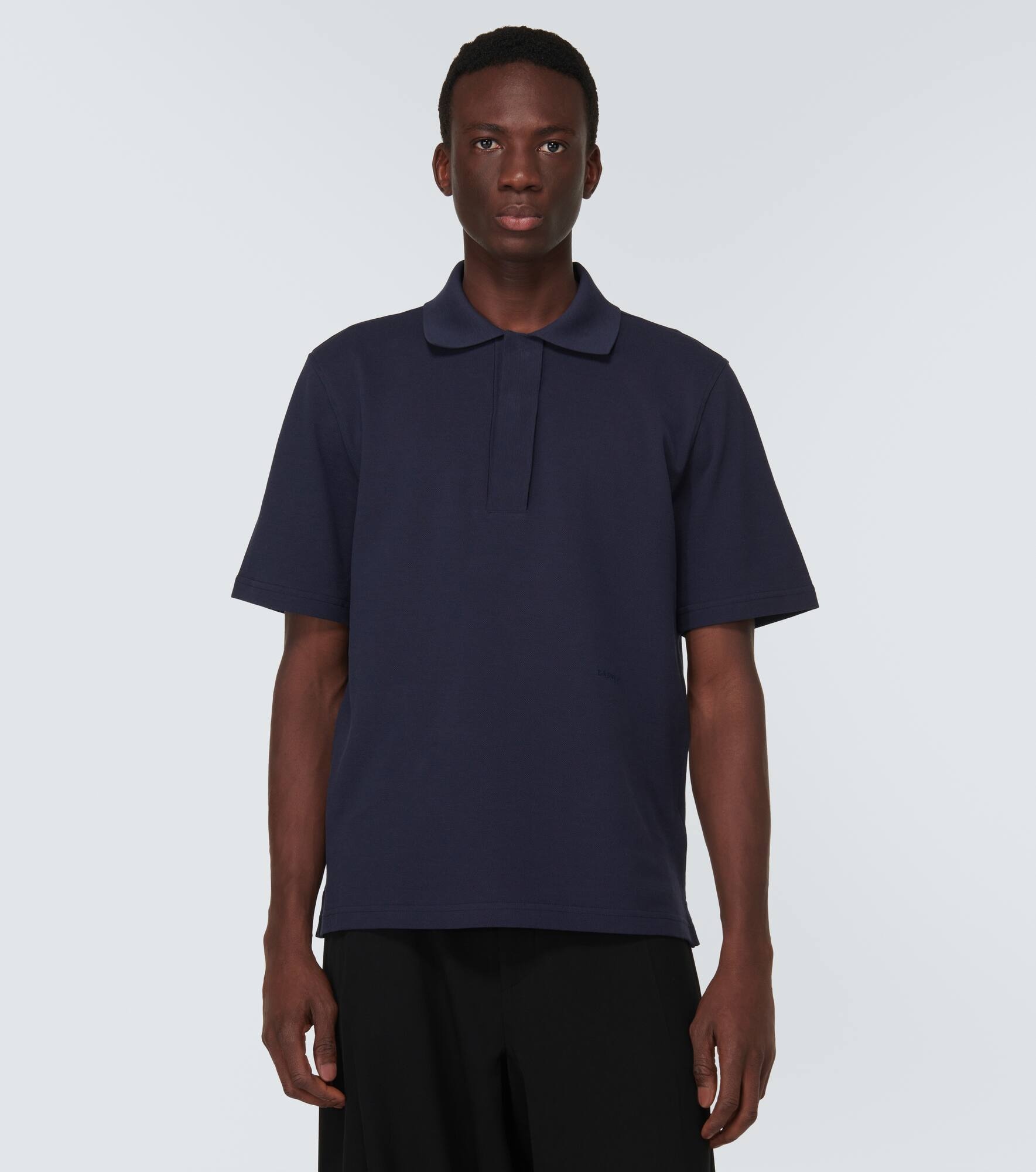 Oversized cotton jersey polo shirt - 3