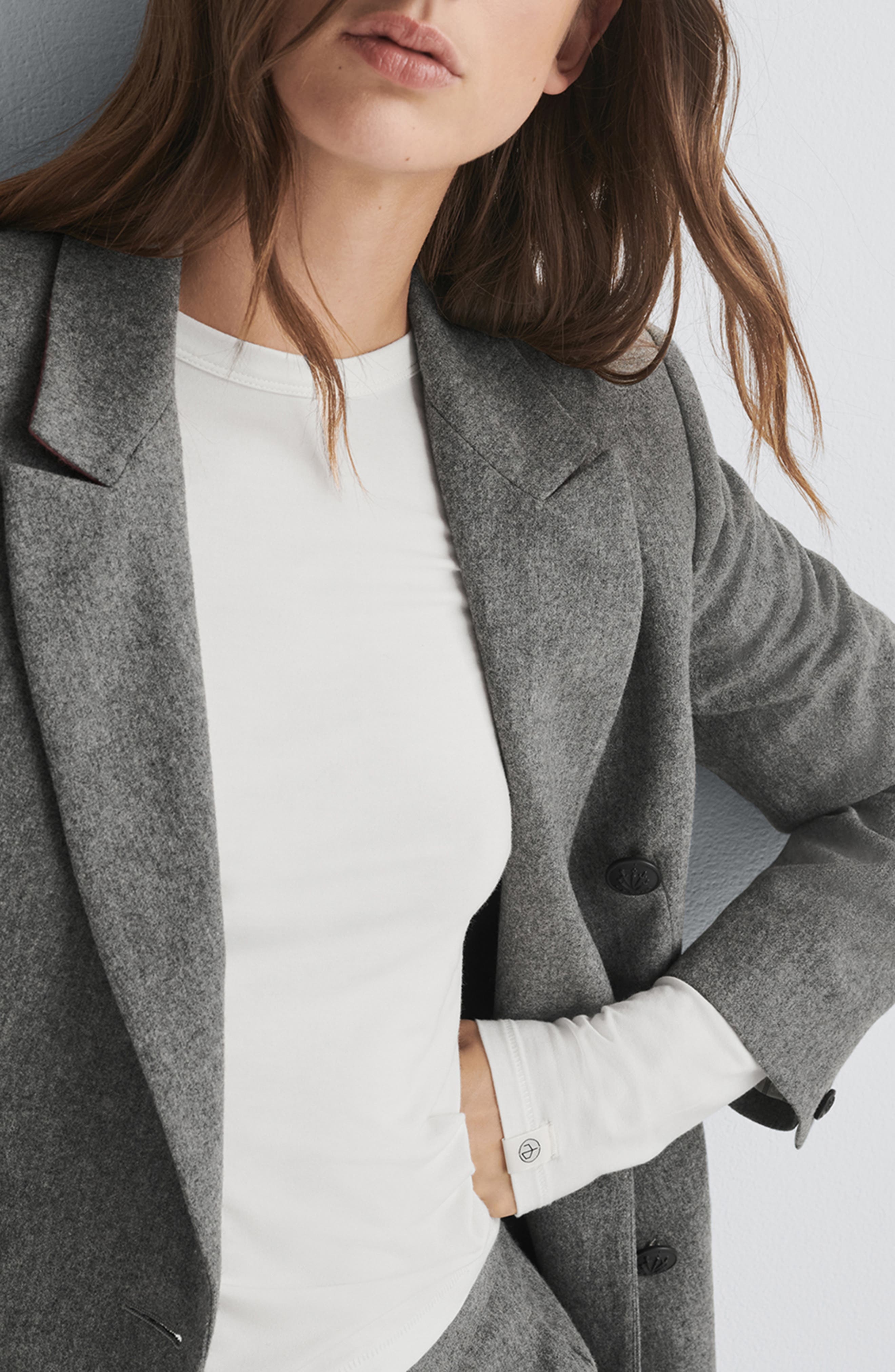 rag & bone ICONS Luca Slim Fit Long Sleeve Top in Wht at Nordstrom - 7
