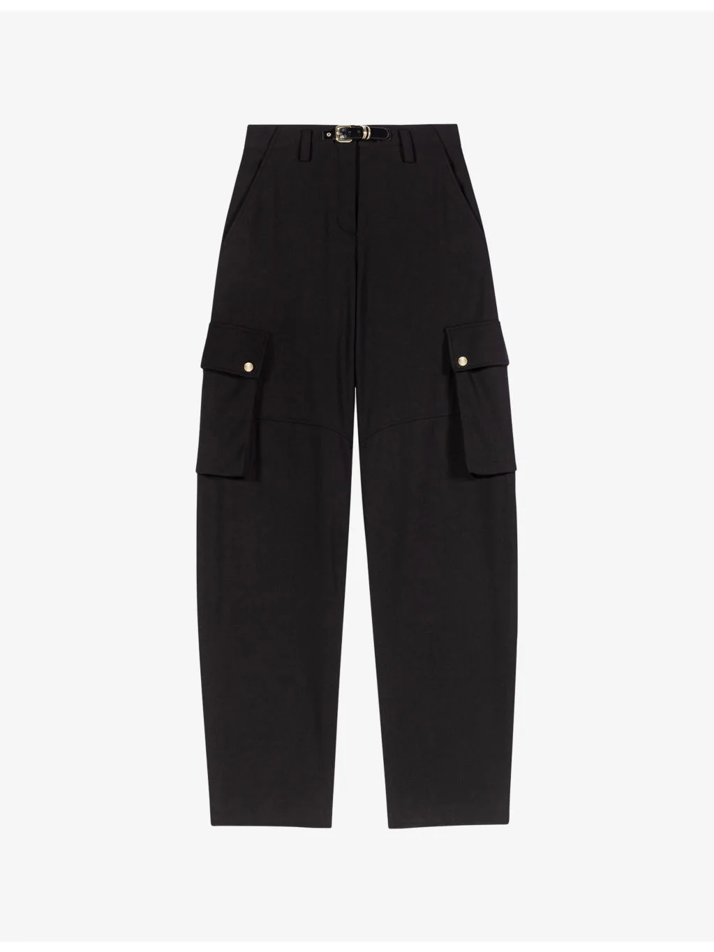 Patch-Pocket Stretch Wool-Blend Cargo Trousers - 1