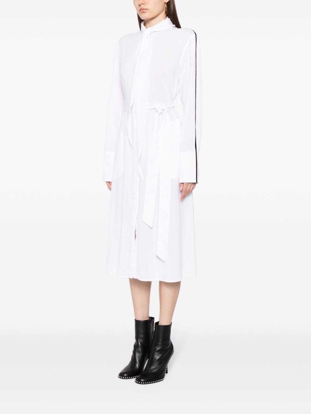 belted-waist button-down dress - 3