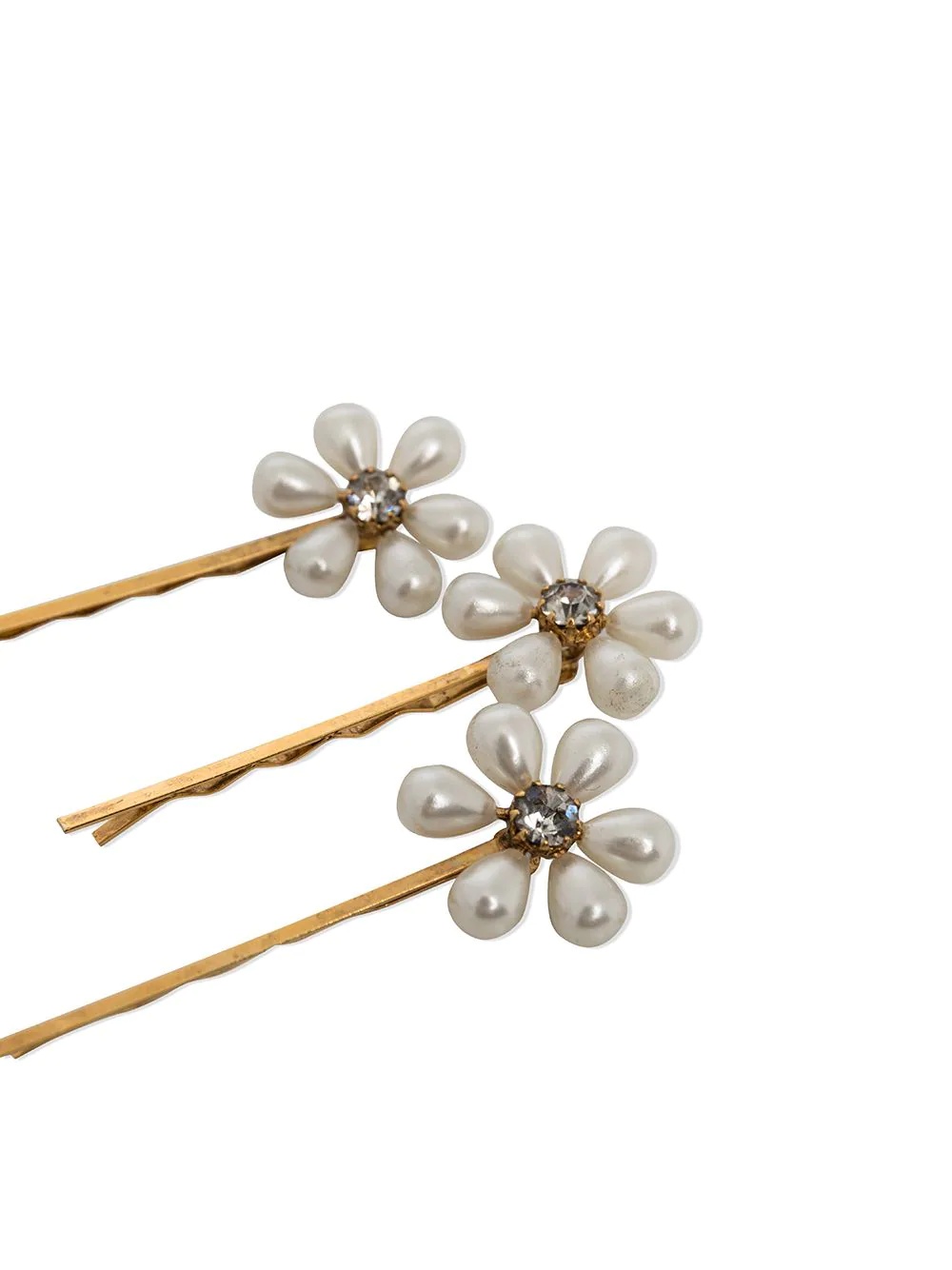 Daisy pearl-embellished pin set - 3