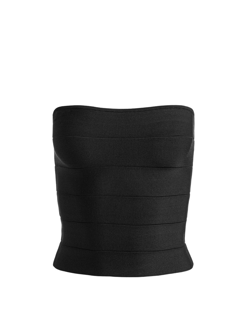 ALISON BANDAGE TUBE TOP - BLACK 1