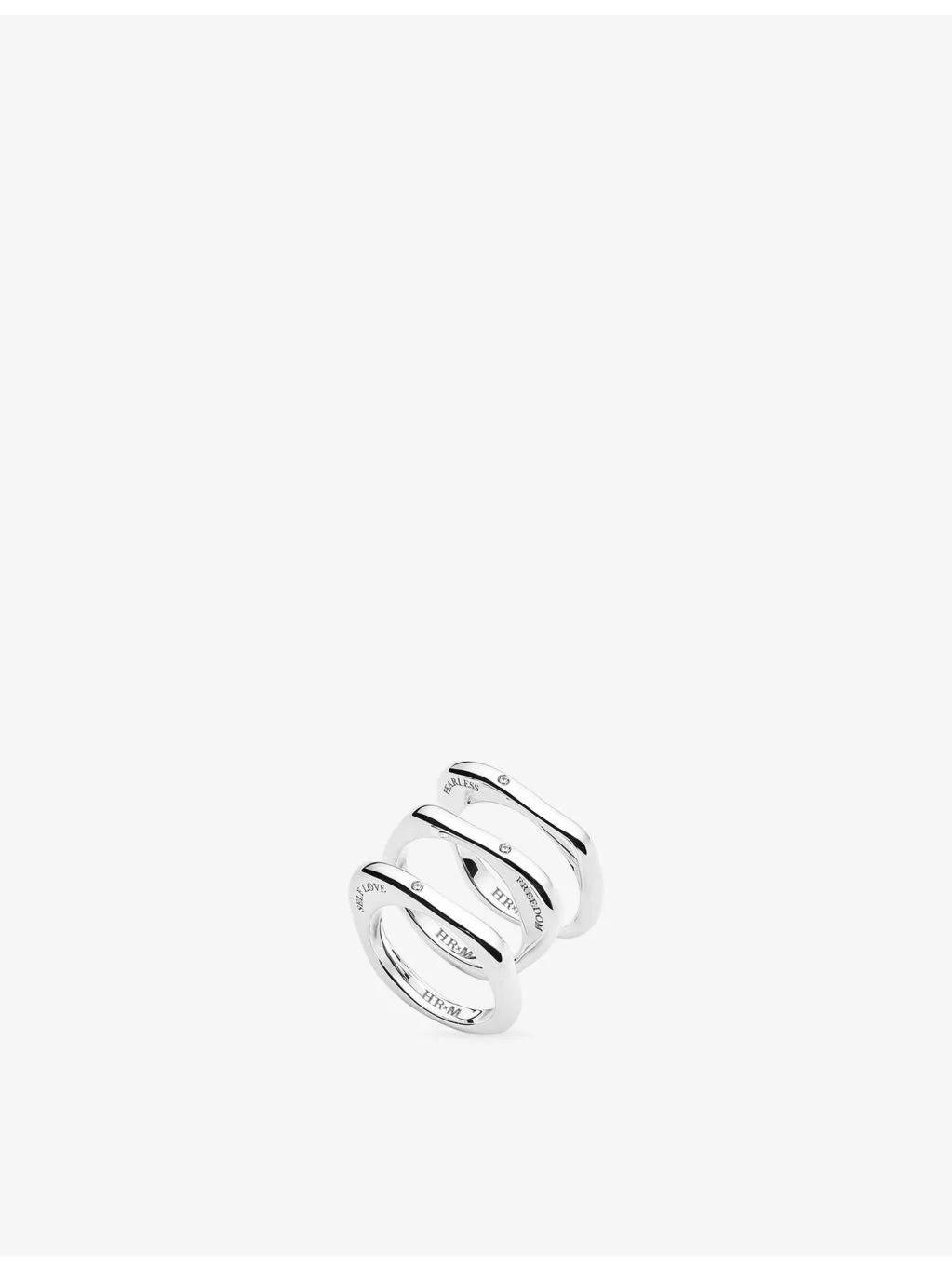 Harris Reed Self Love Silver-Plated Stacking Rings - 1