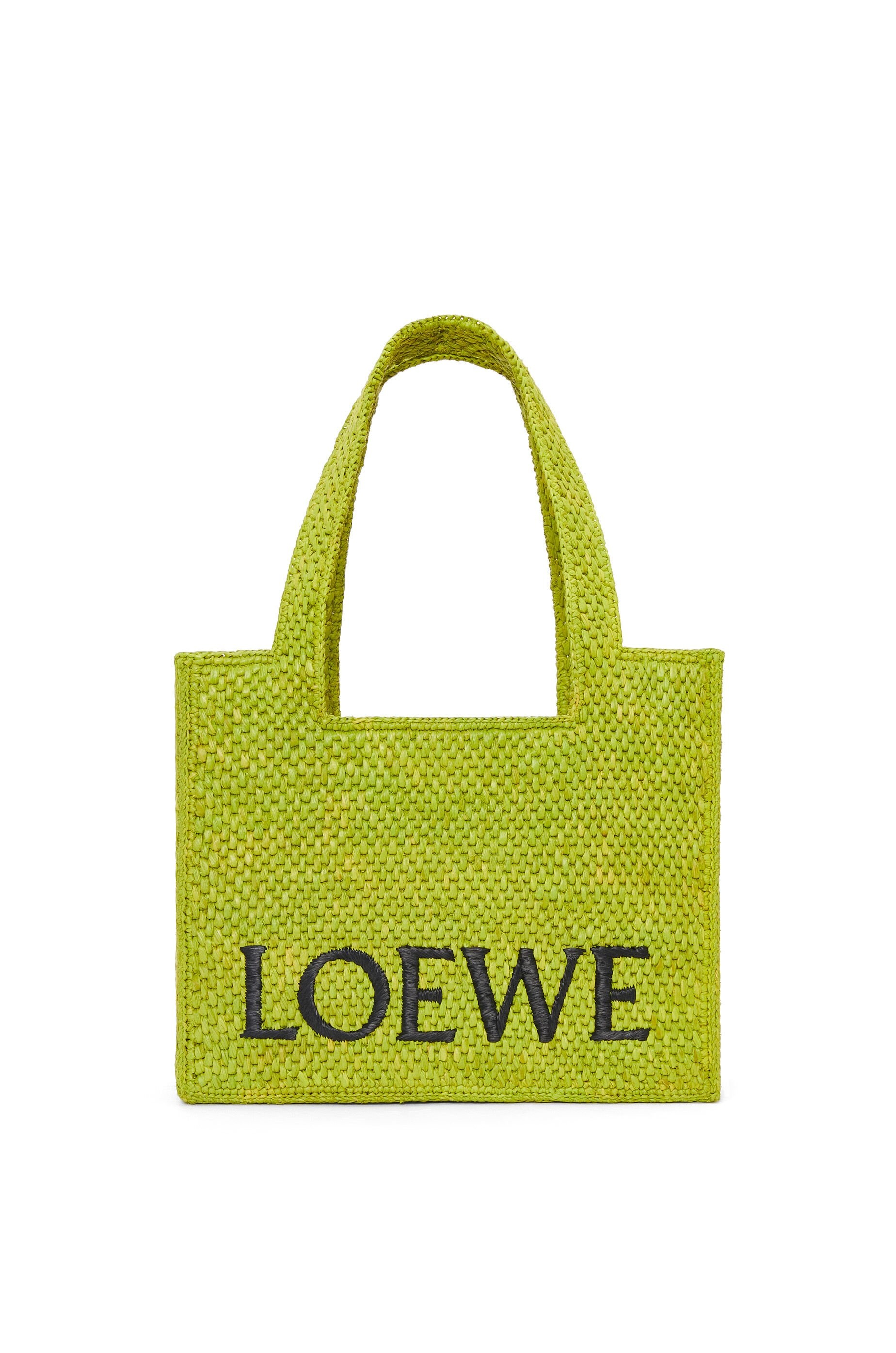 Medium LOEWE Font Tote in raffia - 1