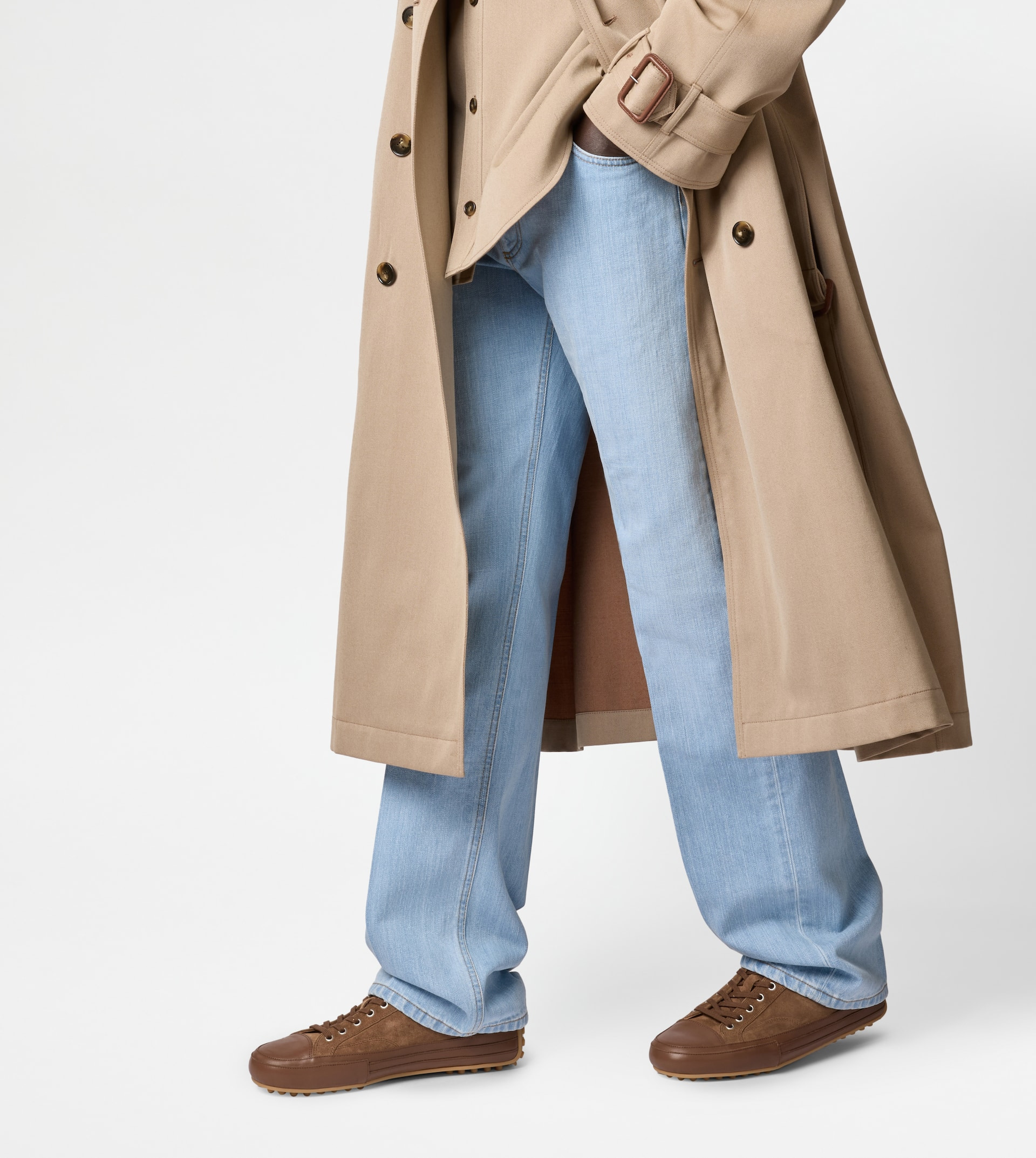 SNEAKERS IN SUEDE - BROWN - 6