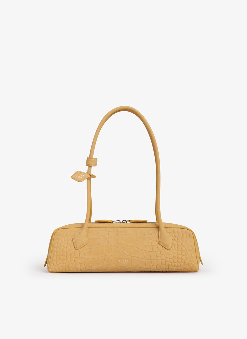 LE TECKEL MEDIUM BAG IN CROCO EMBOSSED NUBUK 1