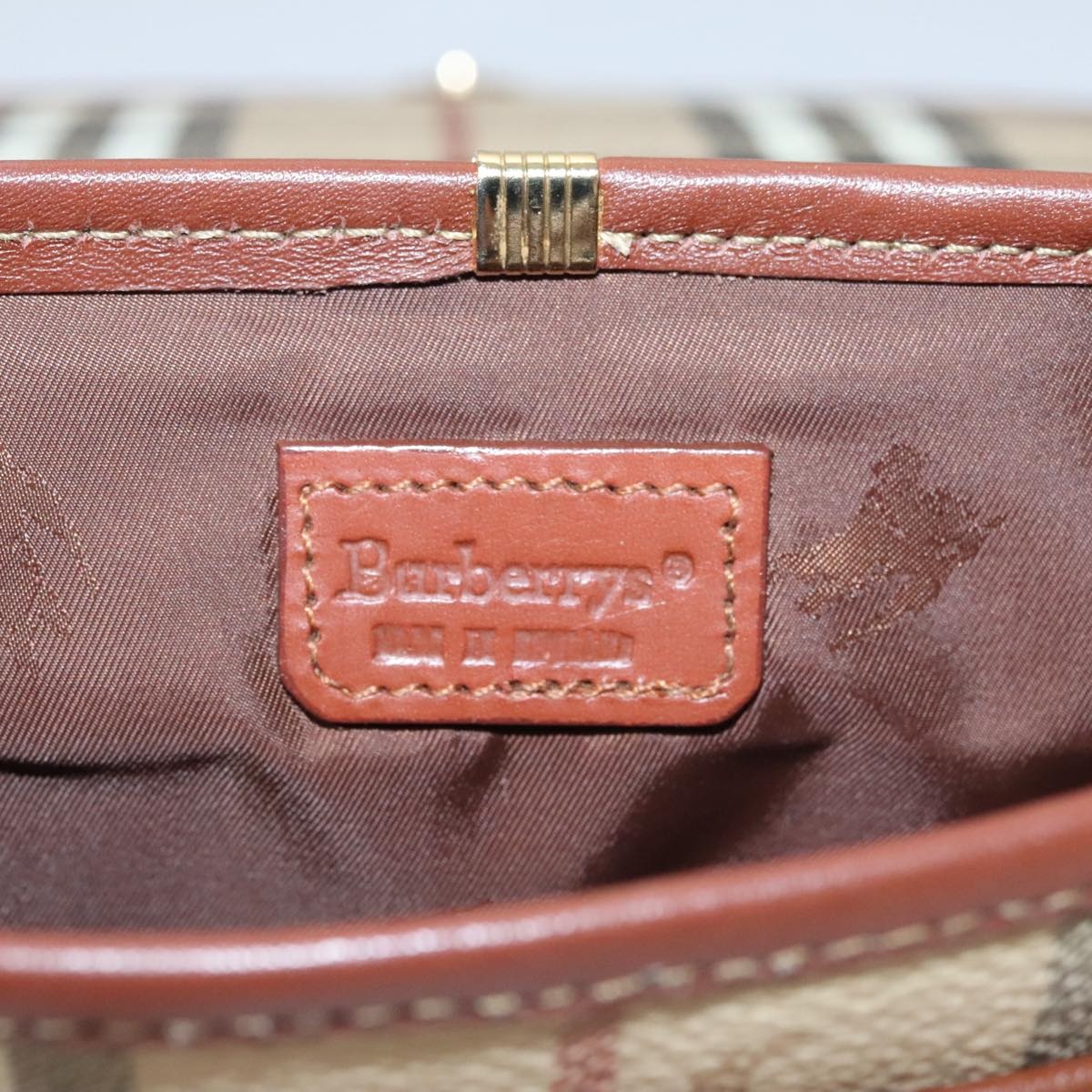 Burberry Nova Check Shoulder Bag Pvc Leather Beige - 16