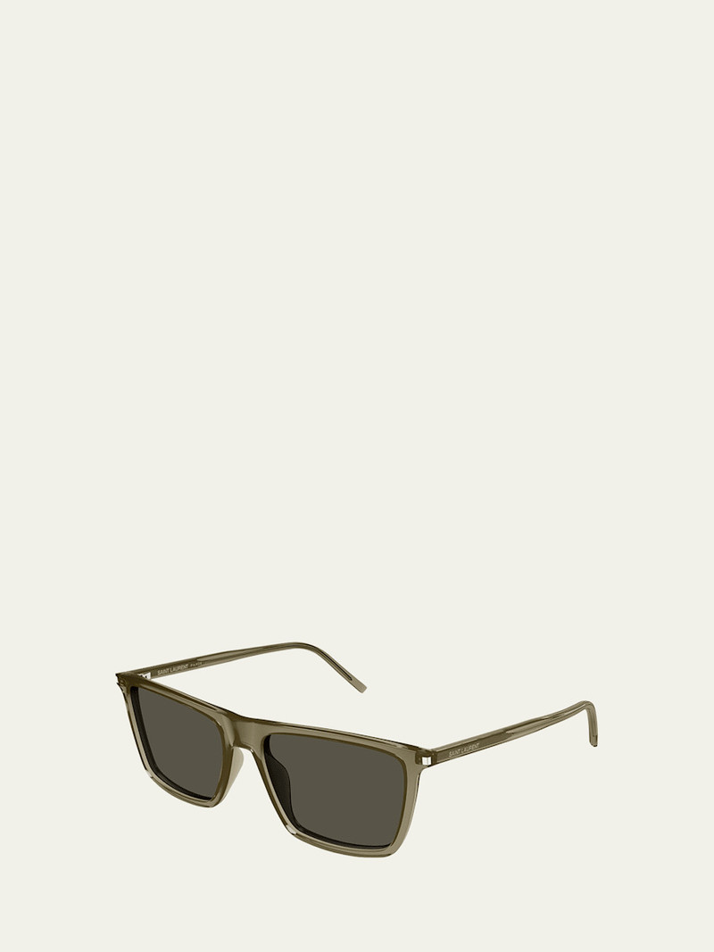 SAINT LAURENT Men's SL 668 Acetate Rectangle Sunglasses outlook