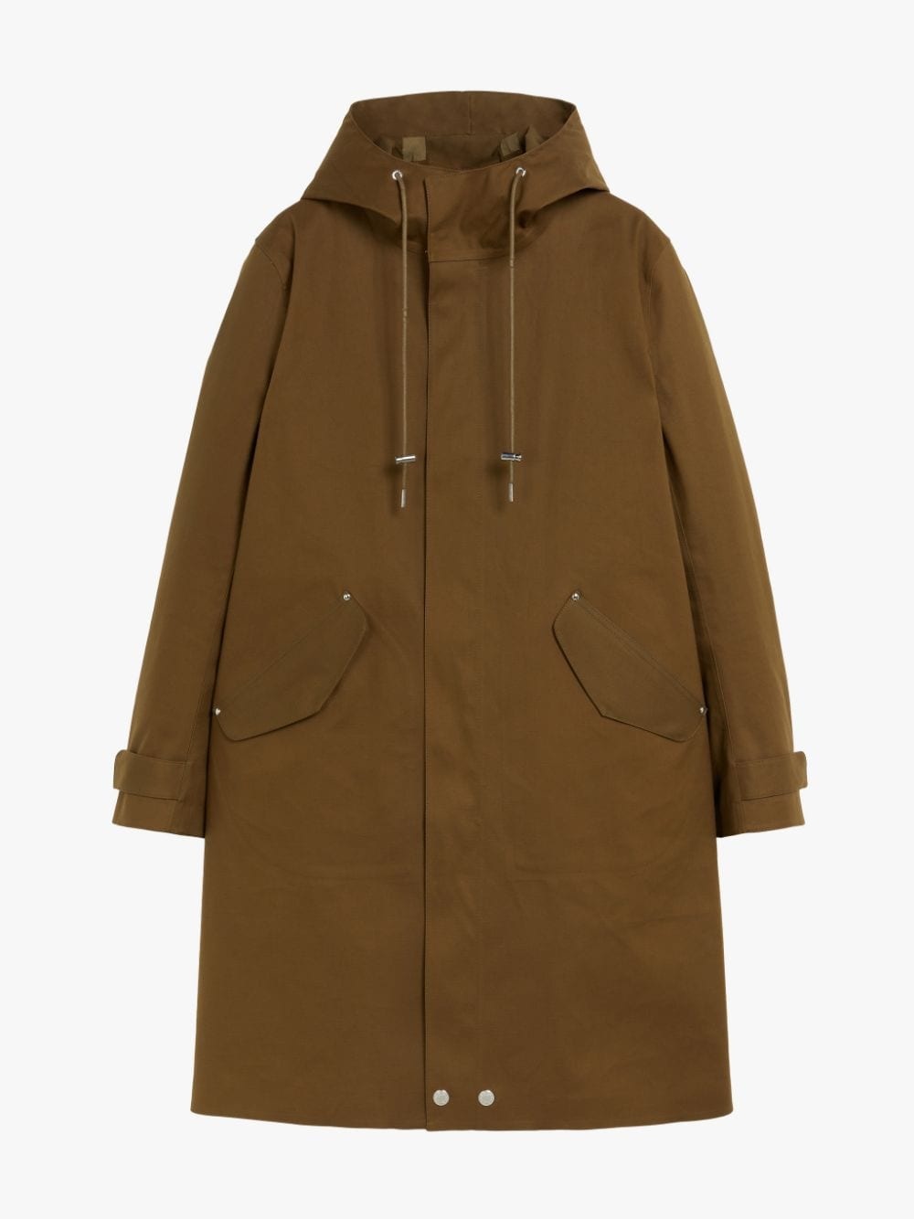 GRANISH OLIVE BONDED COTTON HOODED COAT | GR-1032 - 1