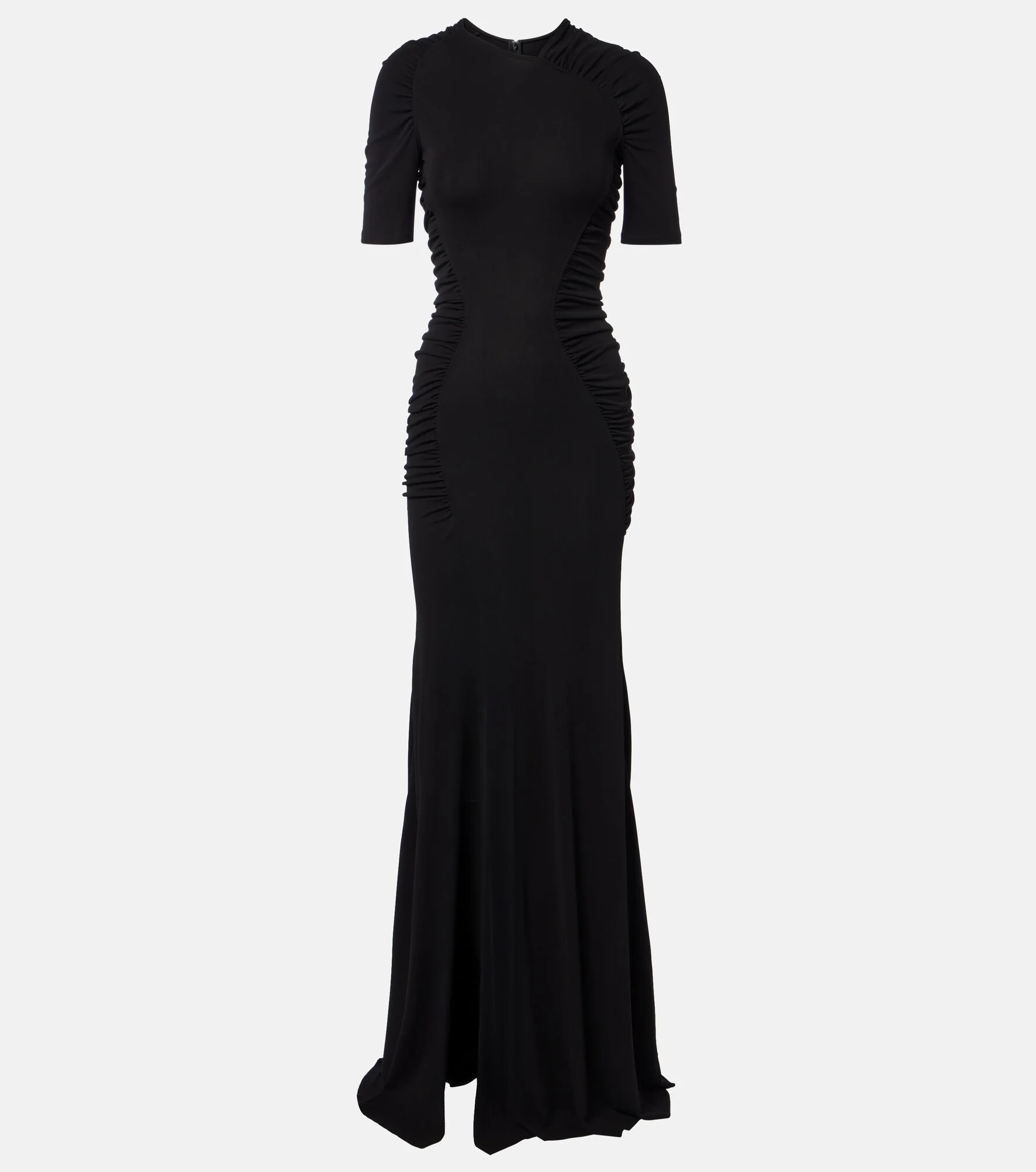 Gathered crêpe jersey gown - 1