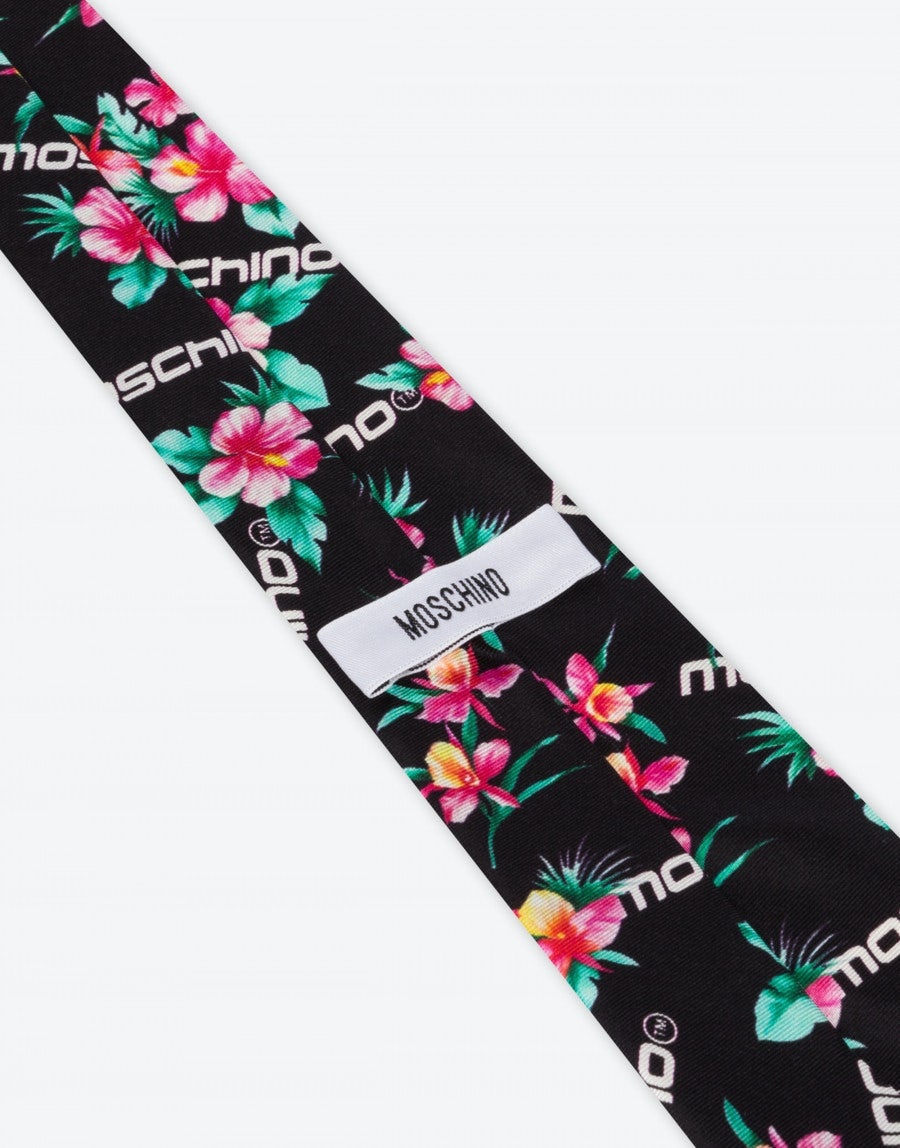 HIBISCUS PRINT TIE - 3