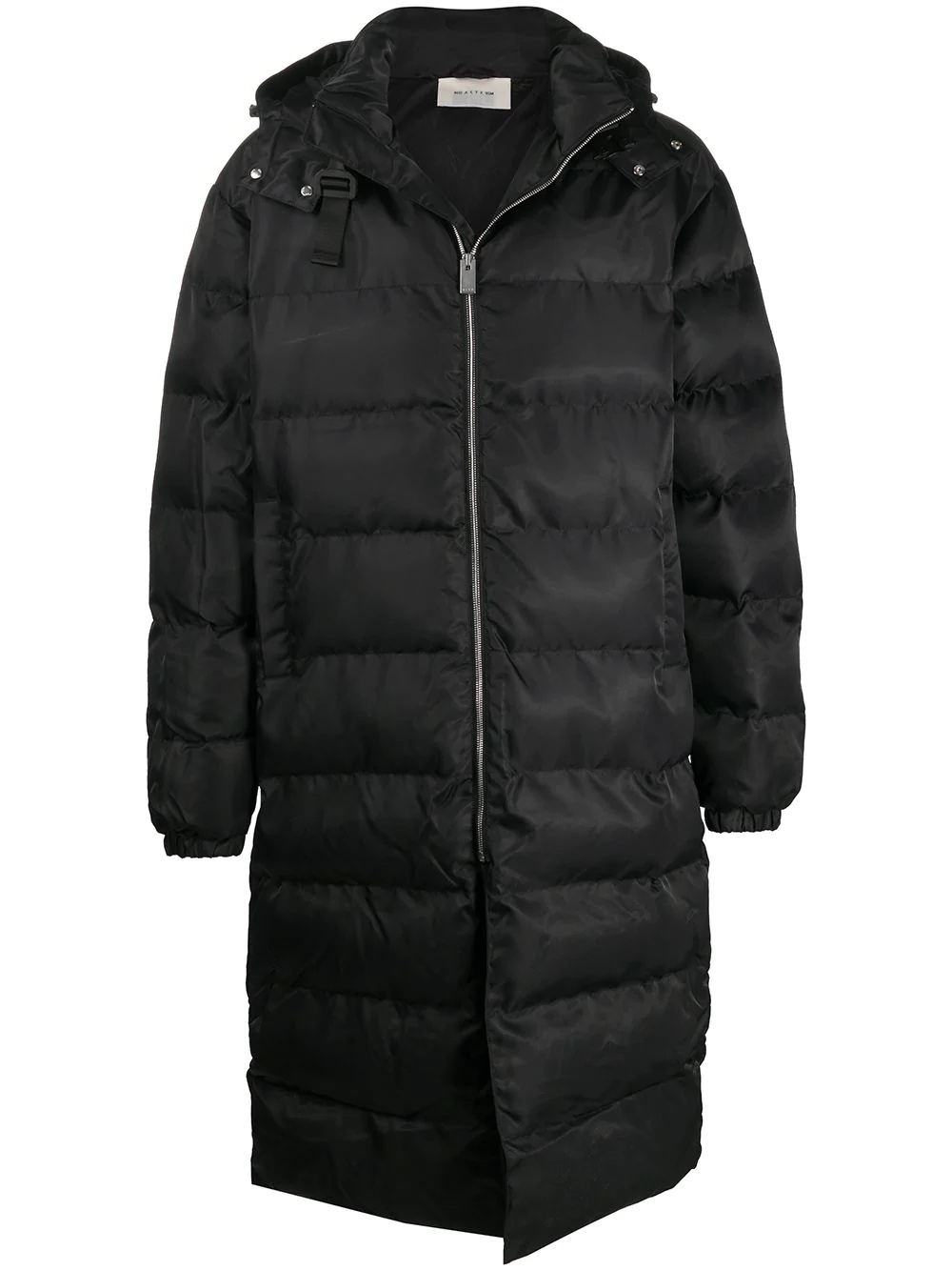 padded mid-length coat - 1