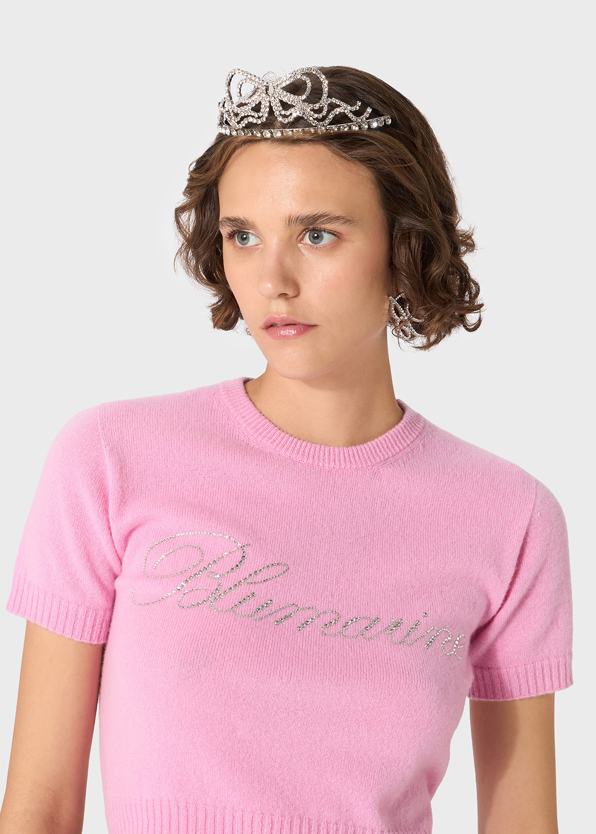 METAL TIARA WITH CRYSTALS AND BOW - 4