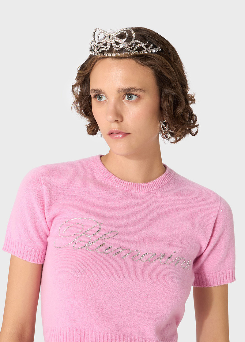 METAL TIARA WITH CRYSTALS AND BOW 4