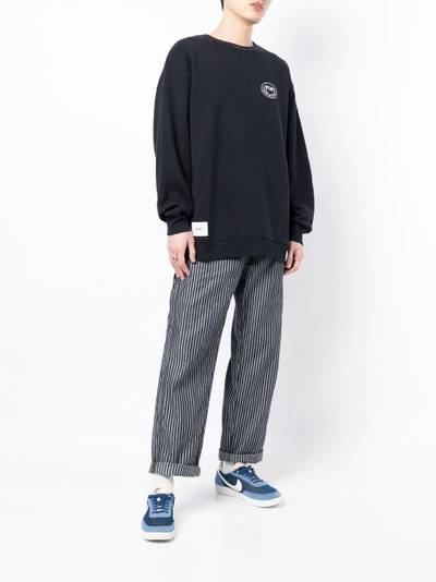 WTAPS logo-print crew neck sweatshirt outlook