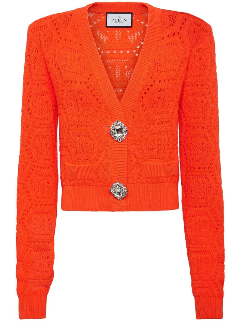 patterned-knit cardigan 1