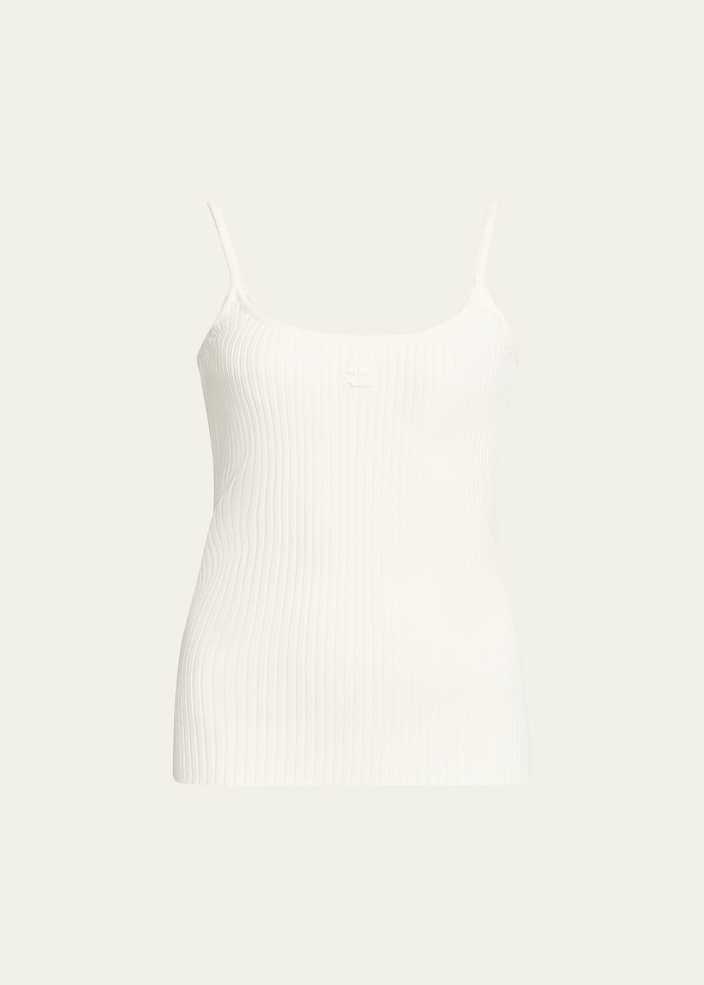 Logo Ribbed Knit Tank Top - 1