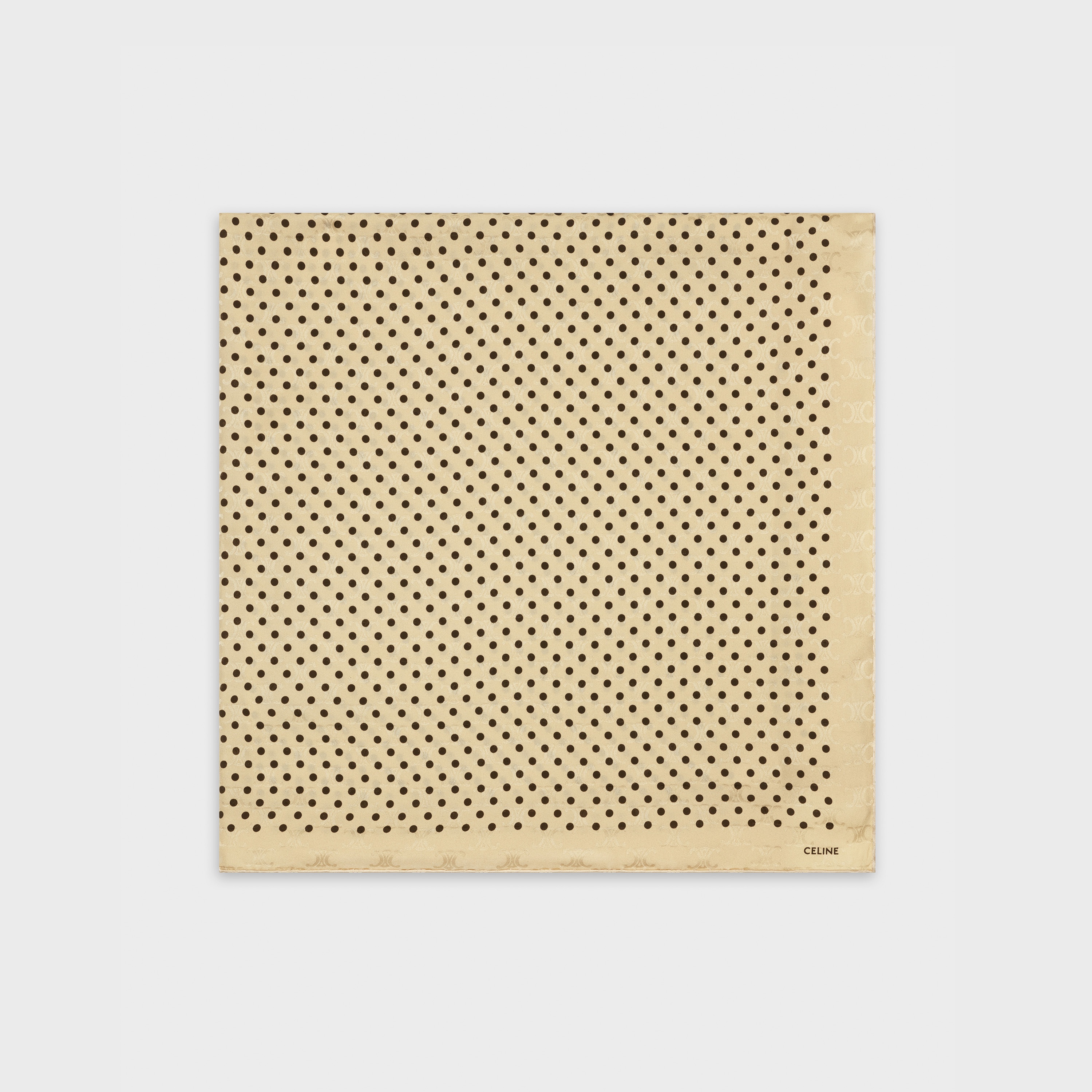 POLKA-DOT-PRINT SQUARE IN SILK - 3