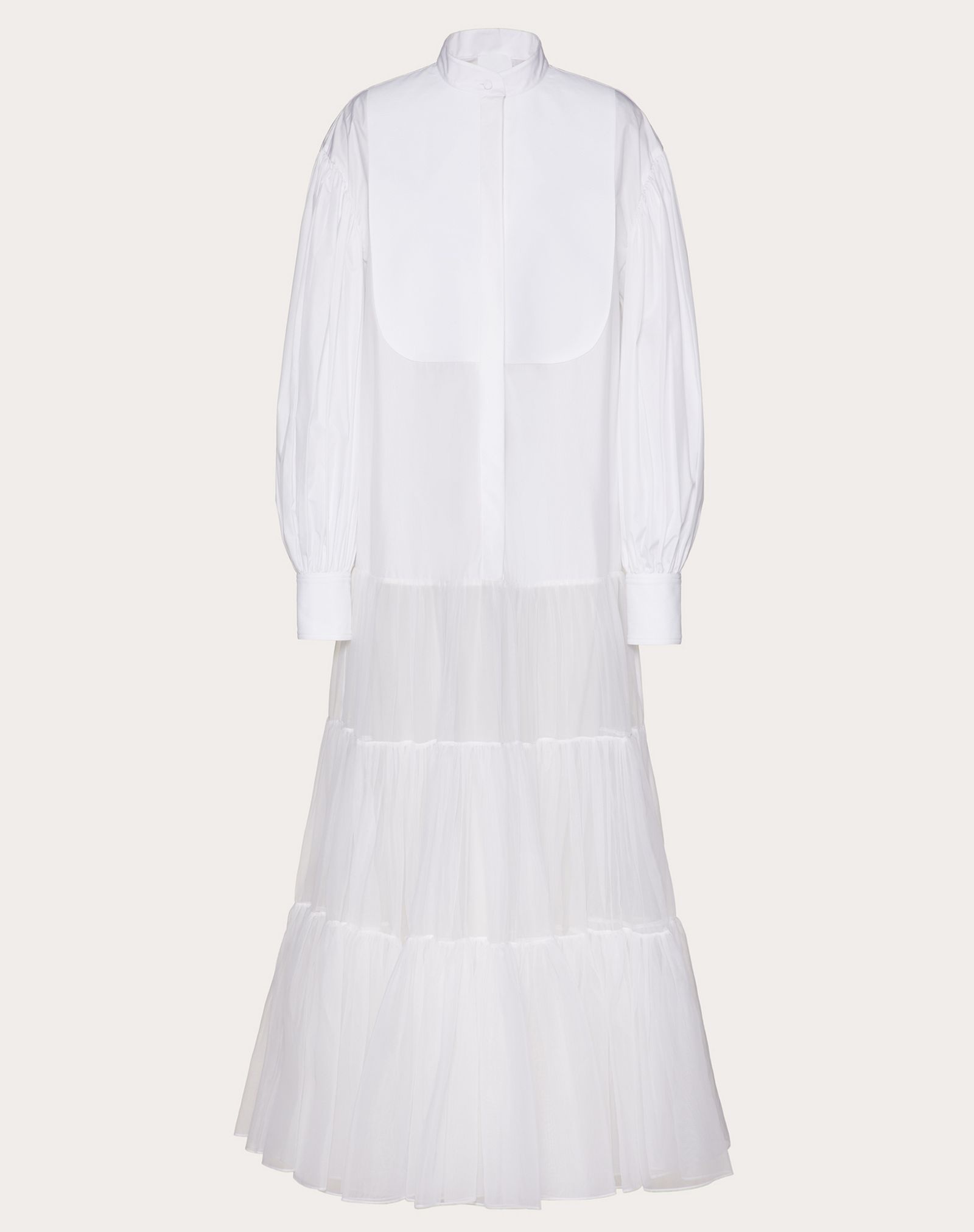 Technical Poplin and Organza Dress - 1