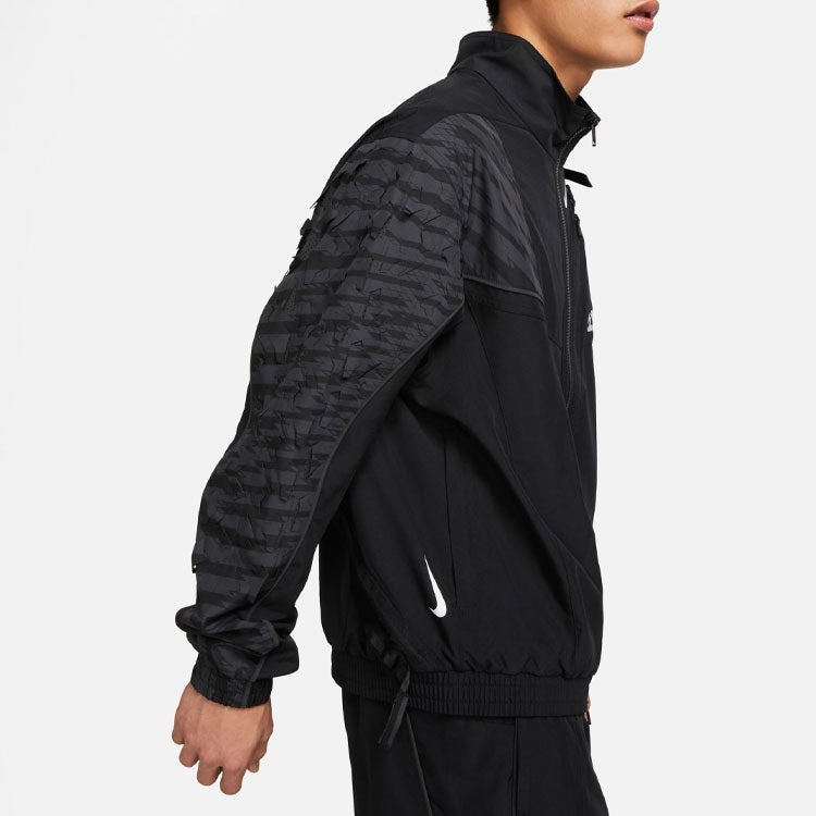 Men's Nike x ACRONYM Crossover Mens Nrg Cs Woven Jacket Printing Zipper Stand Collar Asia Edition Bl - 5