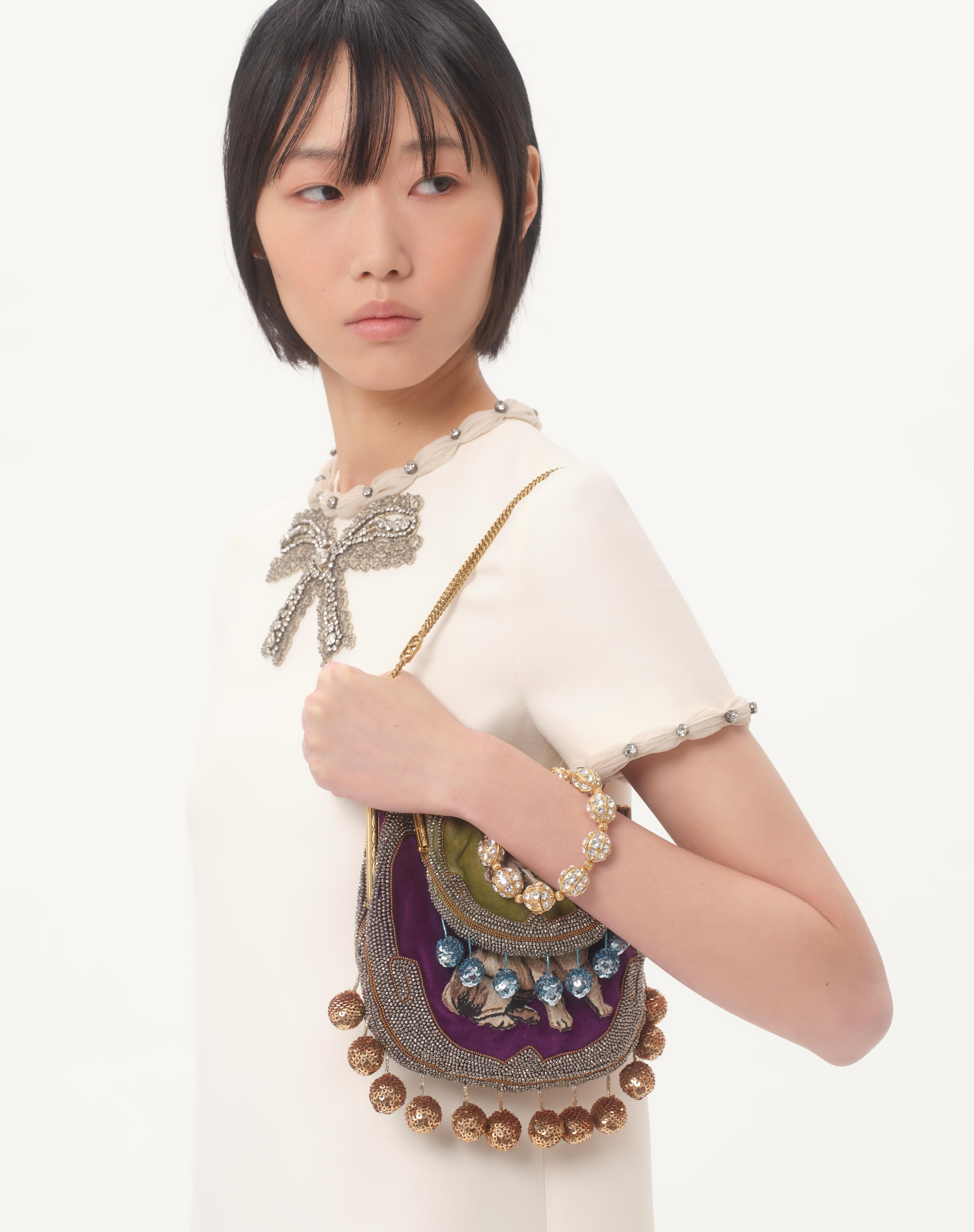 EMBROIDERED CREPE COUTURE SHORT DRESS - 3