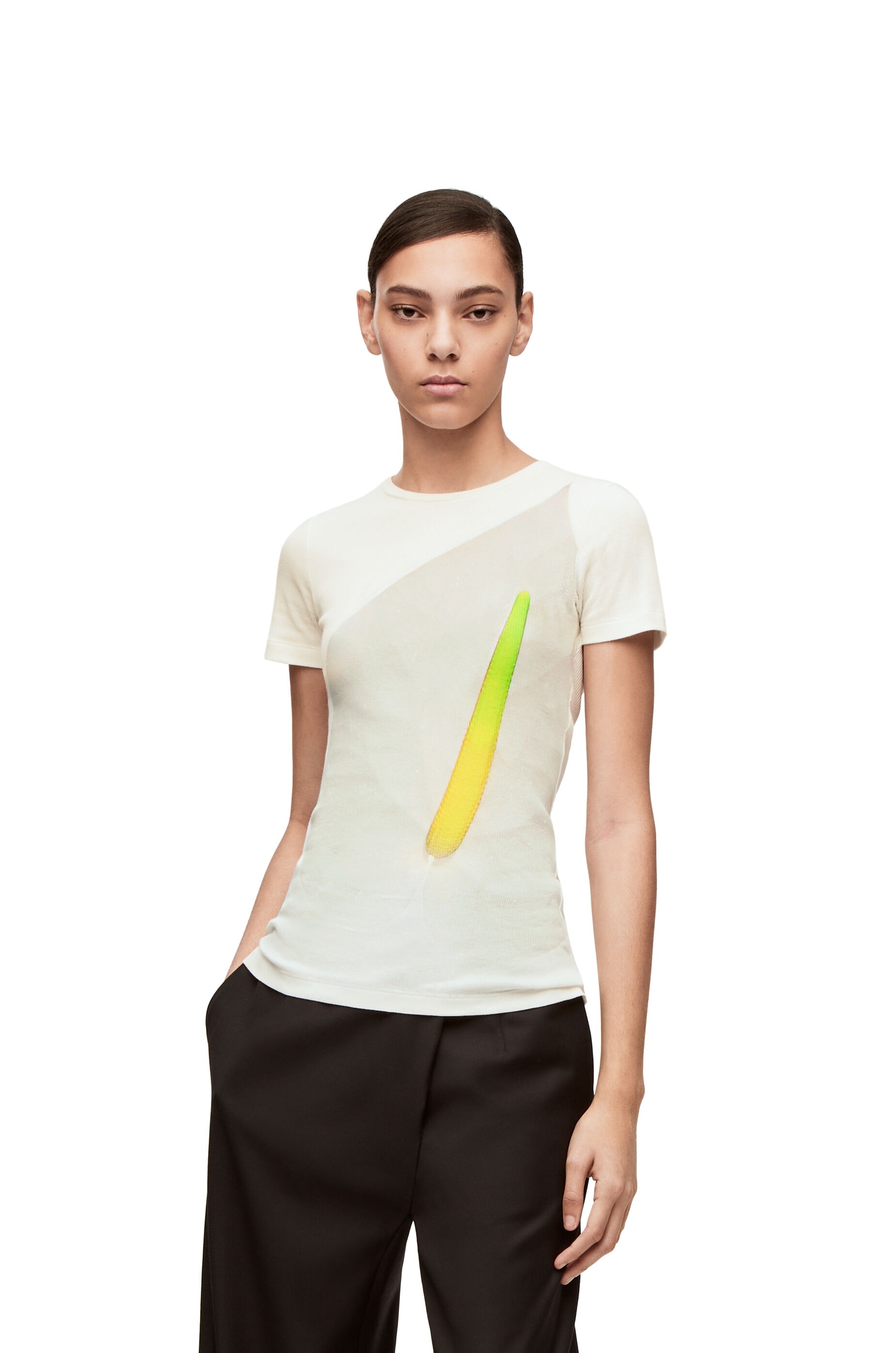 Anthurium top in  ribbed cotton jersey - 3