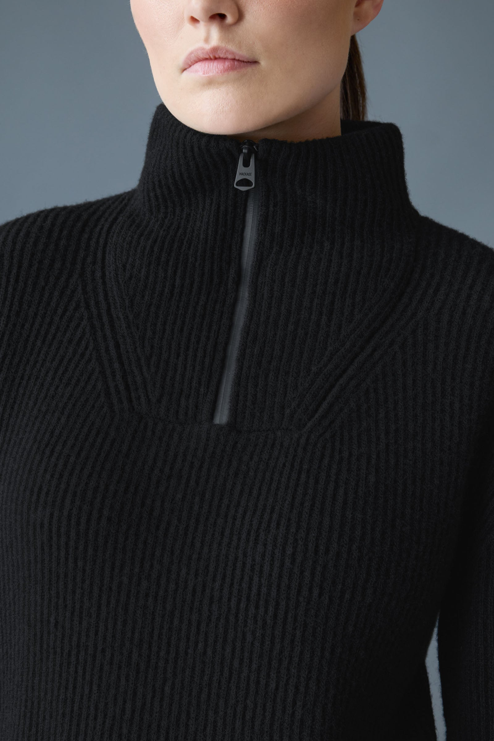 GLADYS Sweater Knit Half-Zip Pullover - 5
