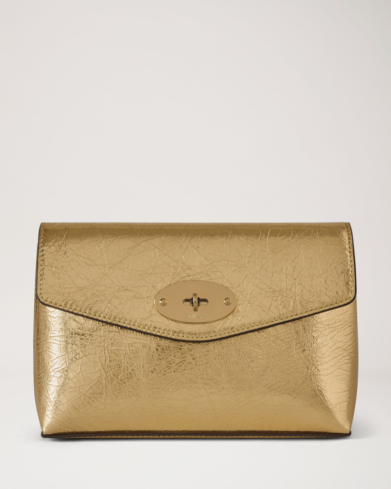 Darley Cosmetic Pouch Somerset Gold Crinkled Metallic 1