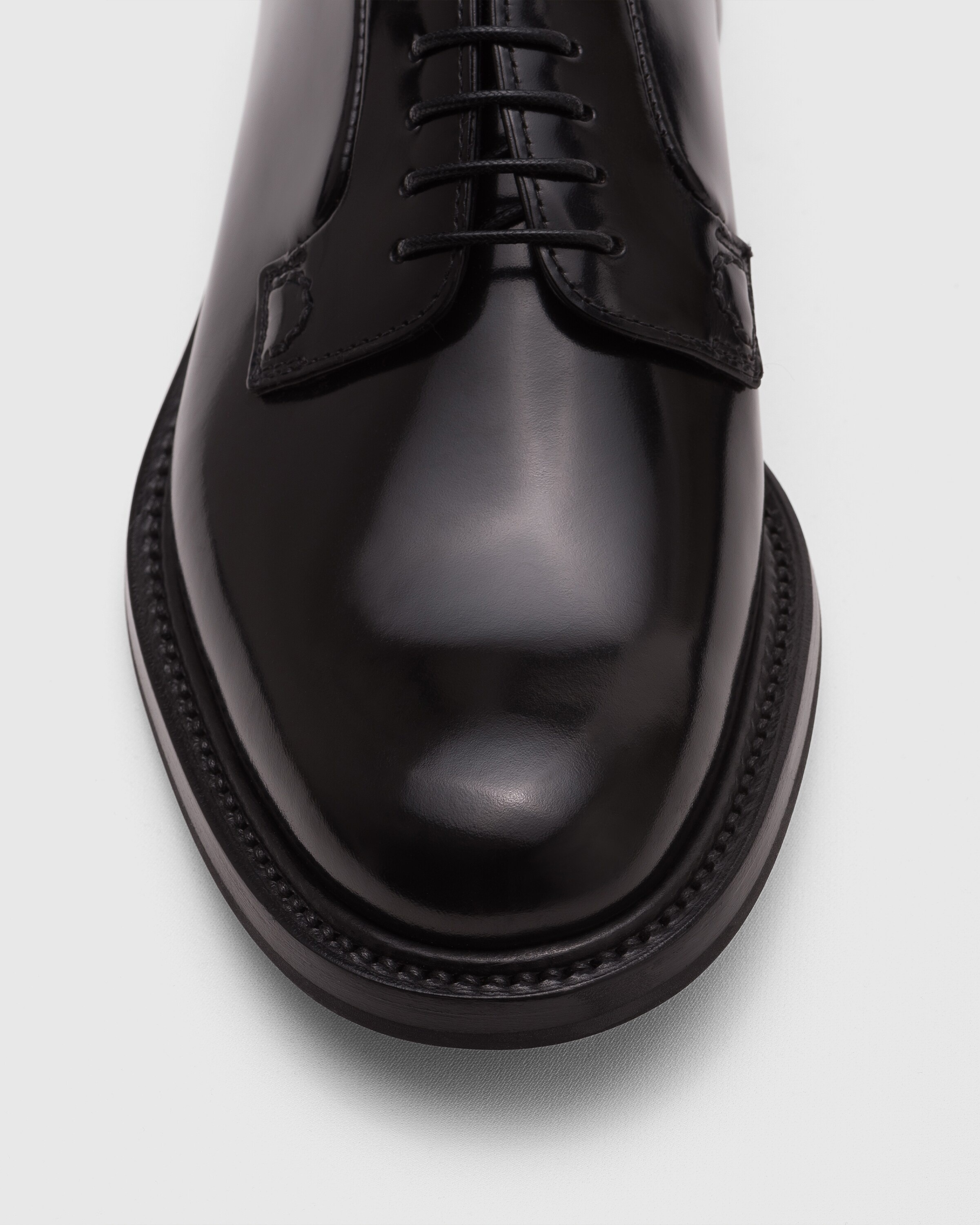 Brushed calfskin Derby lace-ups - 3
