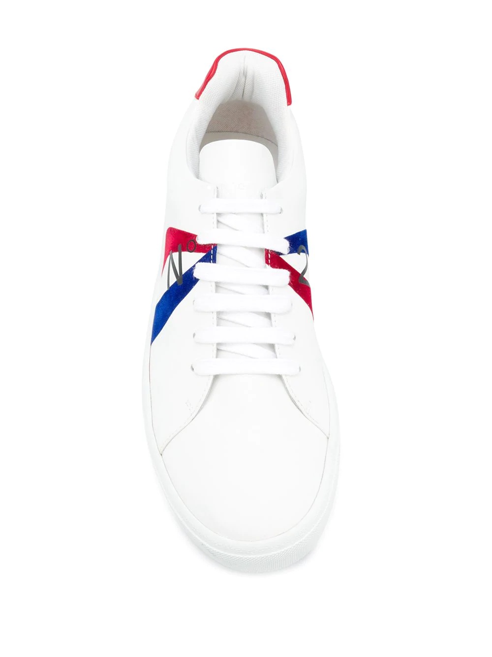 side-striped lace-up sneakers - 4