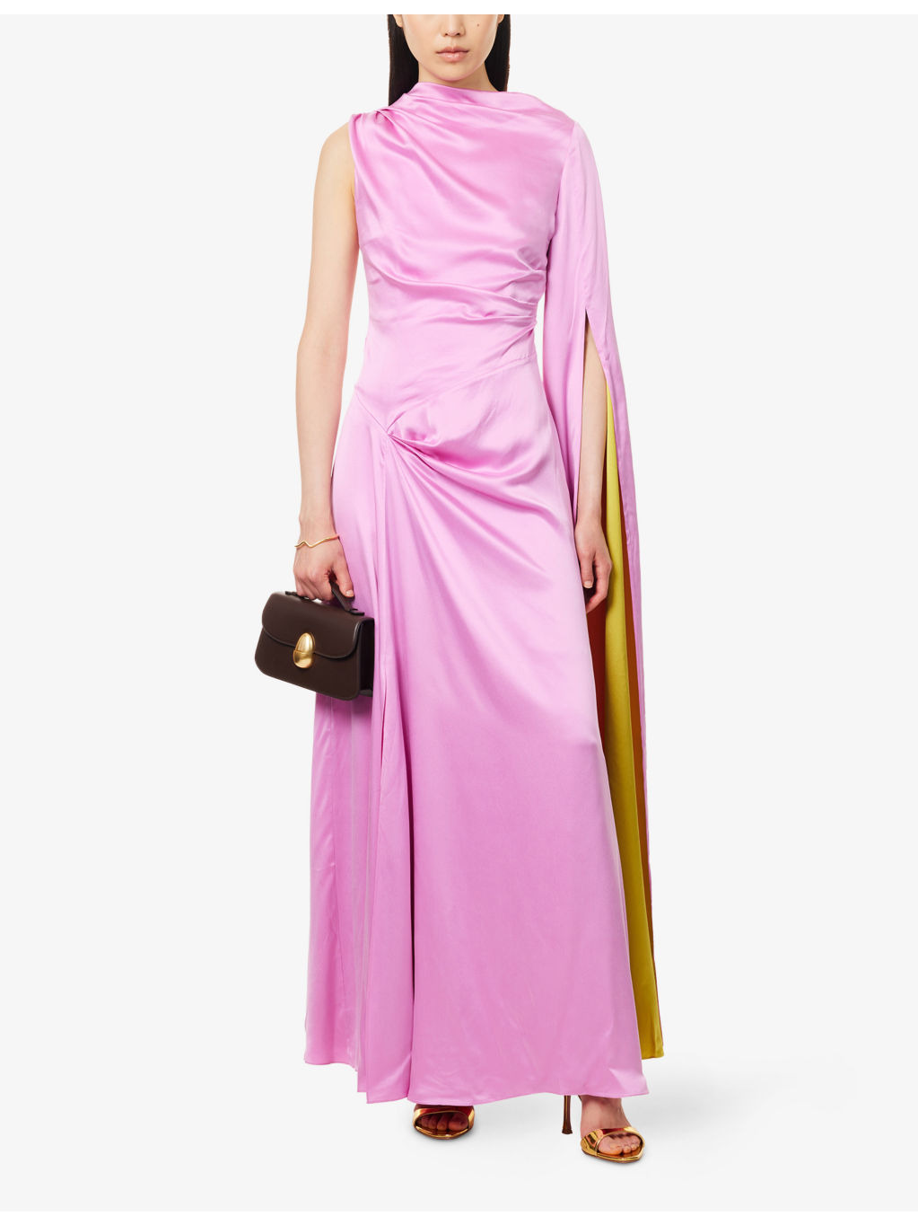 Oma Draped Silk Maxi Dress - 2