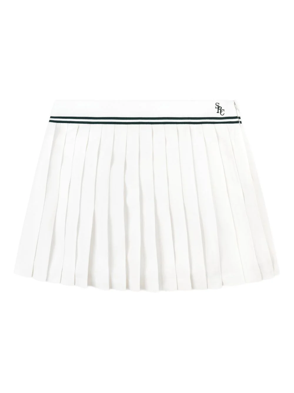 pleated striped mini skirt - 1