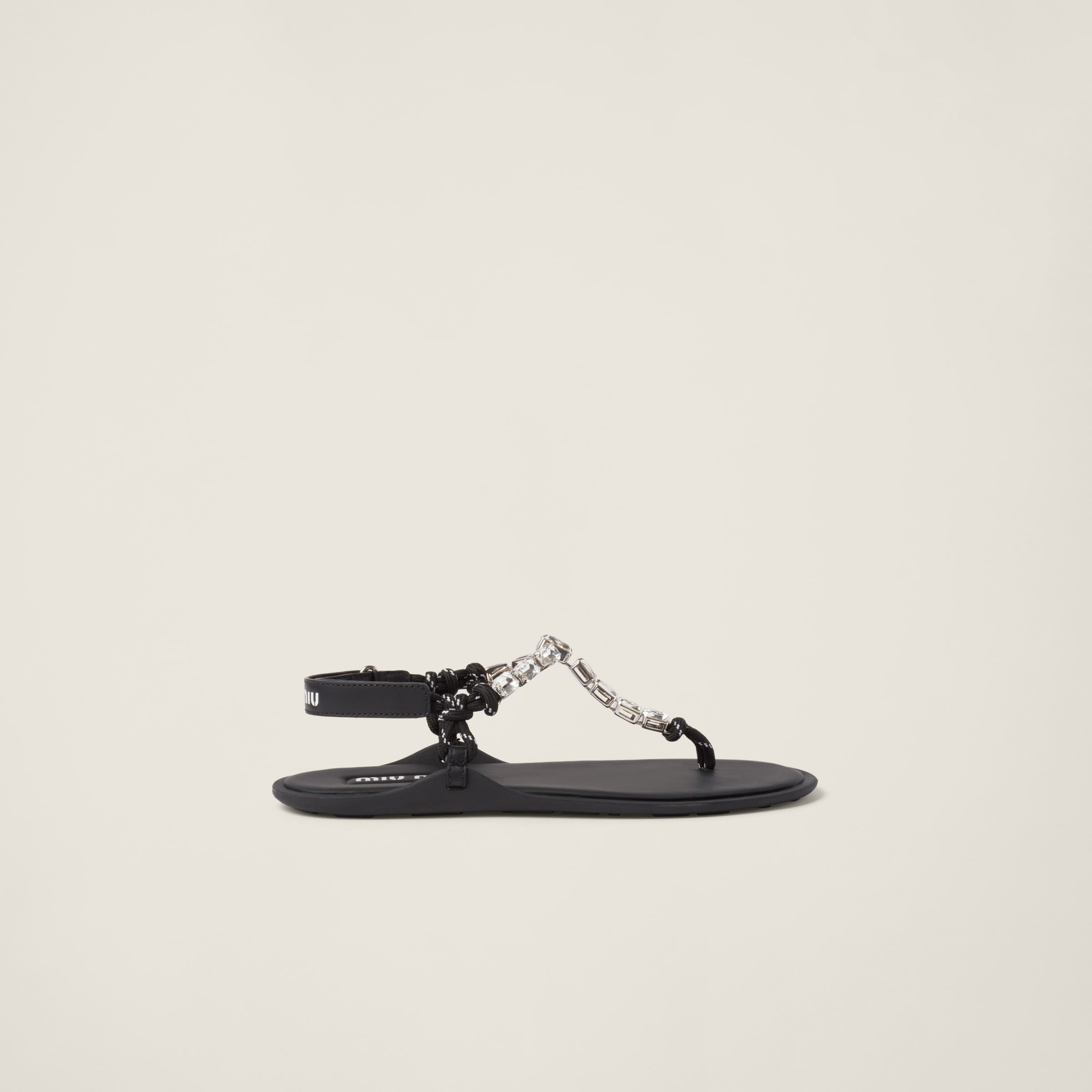 Cotton cord thong sandals - 2