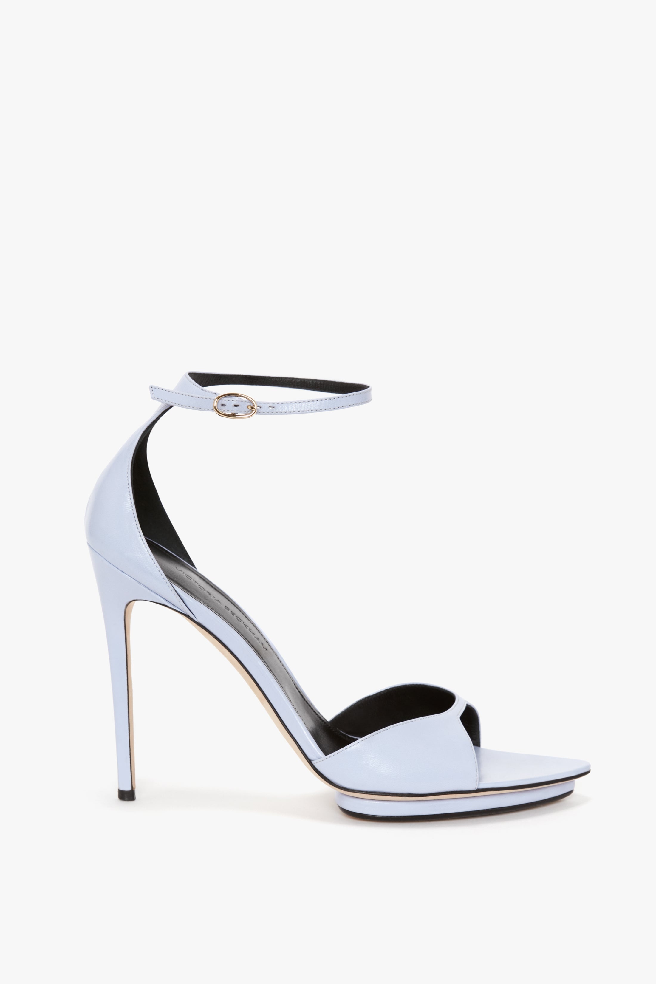 Pointy Toe Stiletto Sandal in Lilac Leather - 1