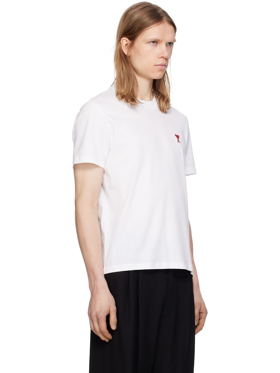 White Cotton Ami de Coeur T-shirt - 2