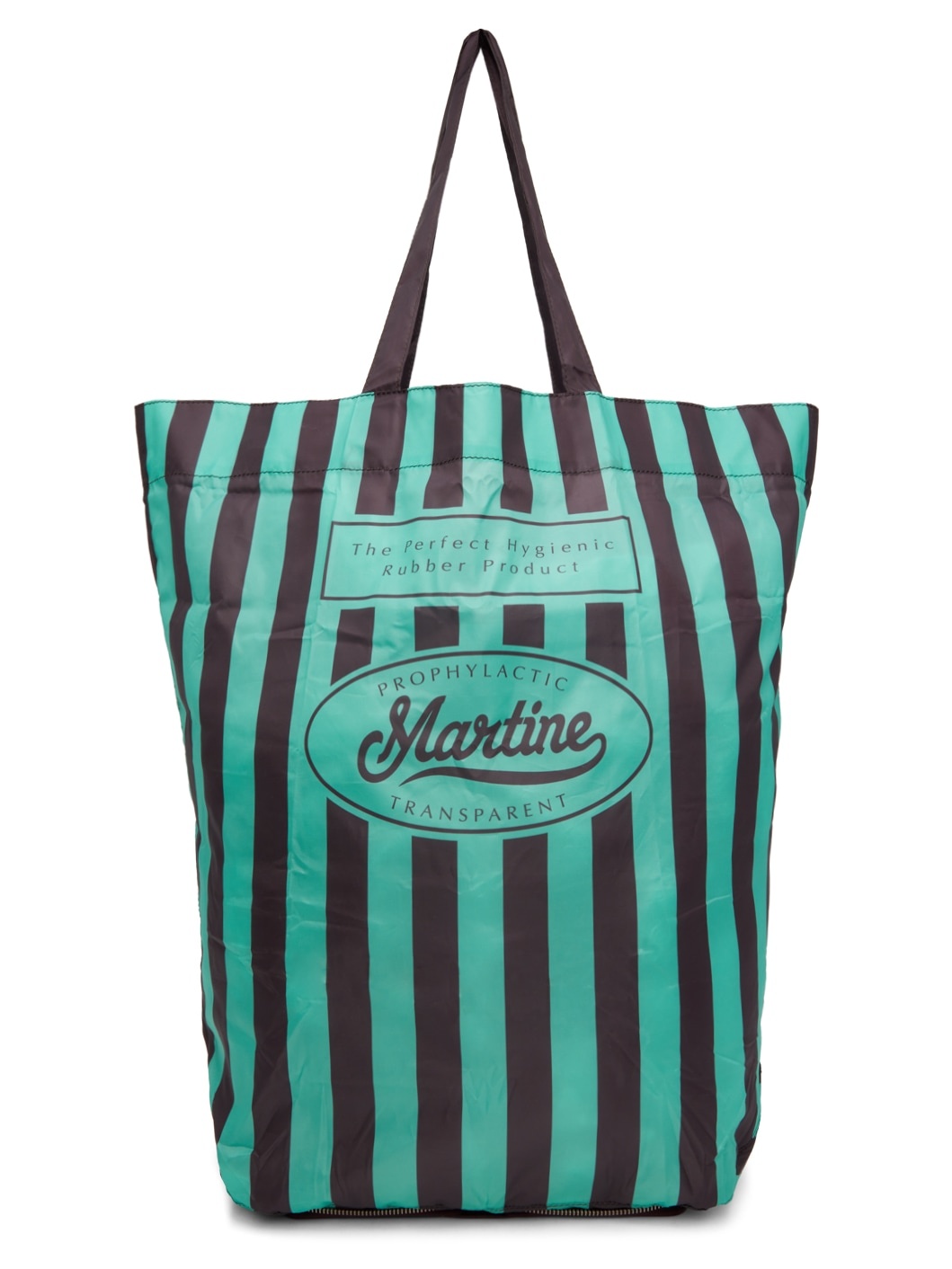 Green Stripes Wallet Tote - 1