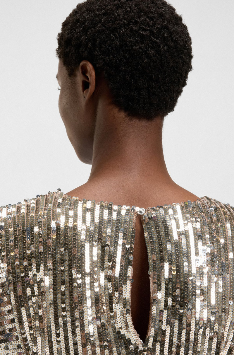 SEQUIN TOP WITH SHOULDER PADS 6