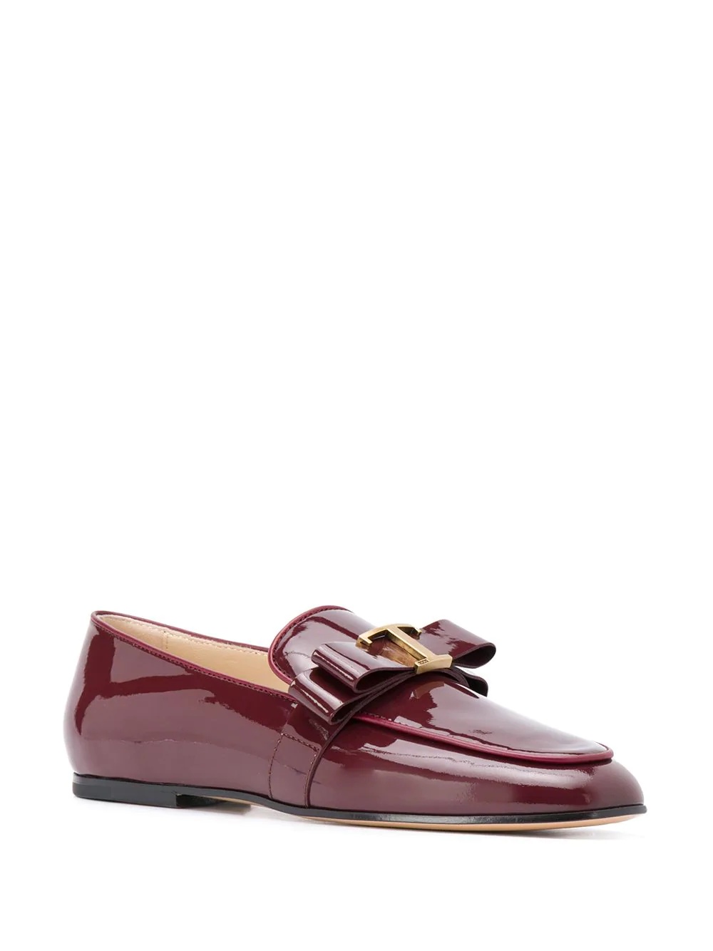 T-logo almond-toe loafers - 2