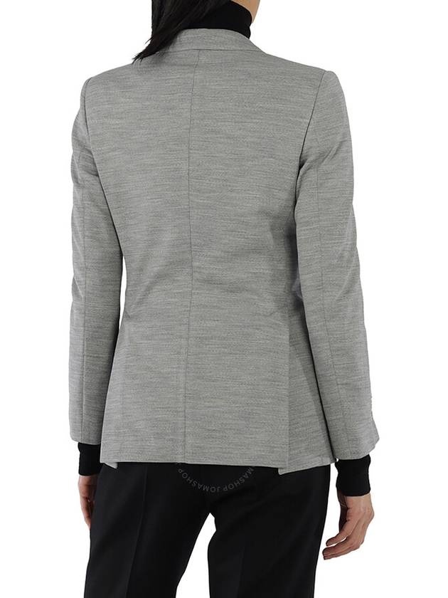 Melange Technical Wool Jersey Blazer Jacket Gray - 4