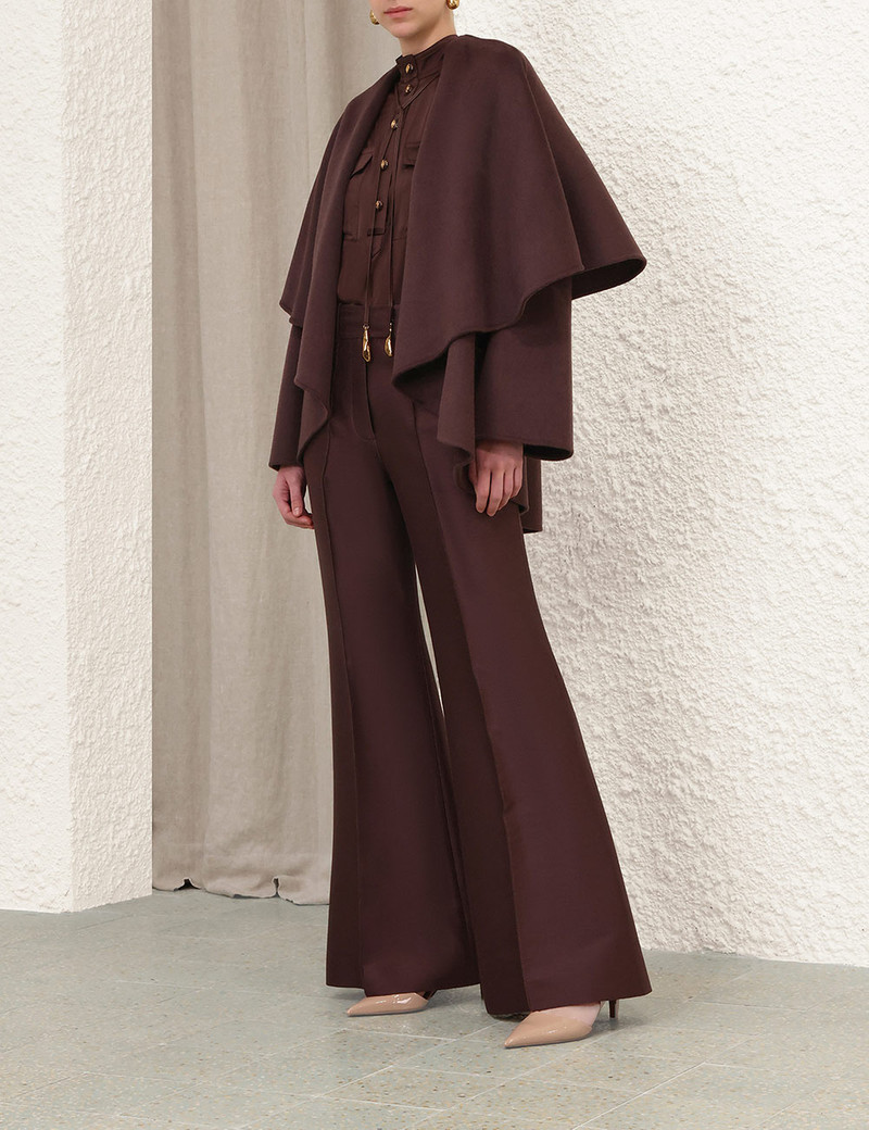 LUNA WOOL TIE NECK CAPE 3