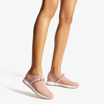 JIMMY CHOO Venice
Ballet Pink Knit Trainers with Pearls outlook