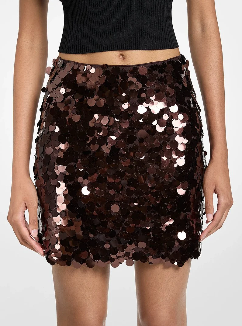 Paillette Embellished Mini Skirt - 1