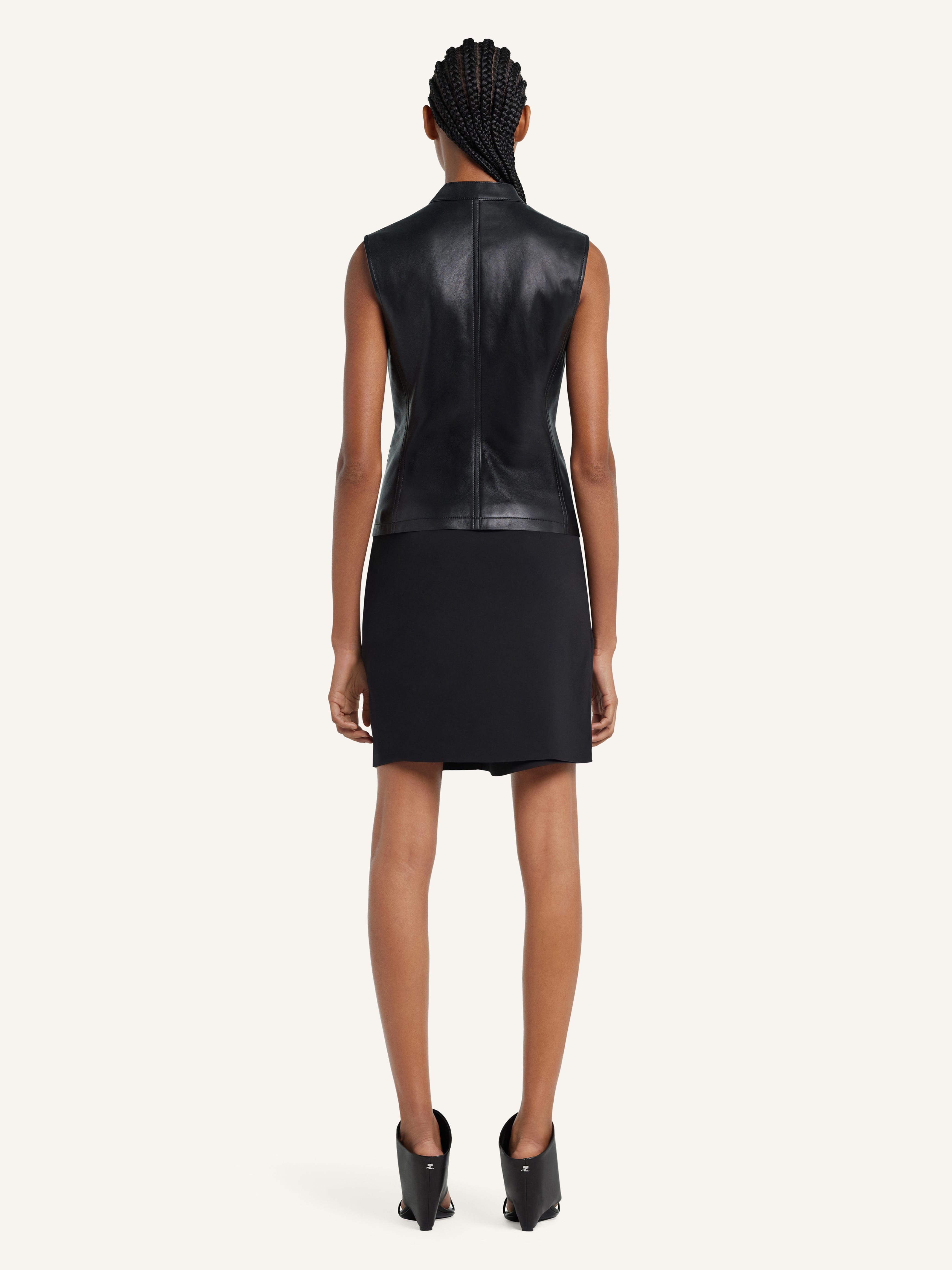 CITY SHADOW LEATHER VEST - 4