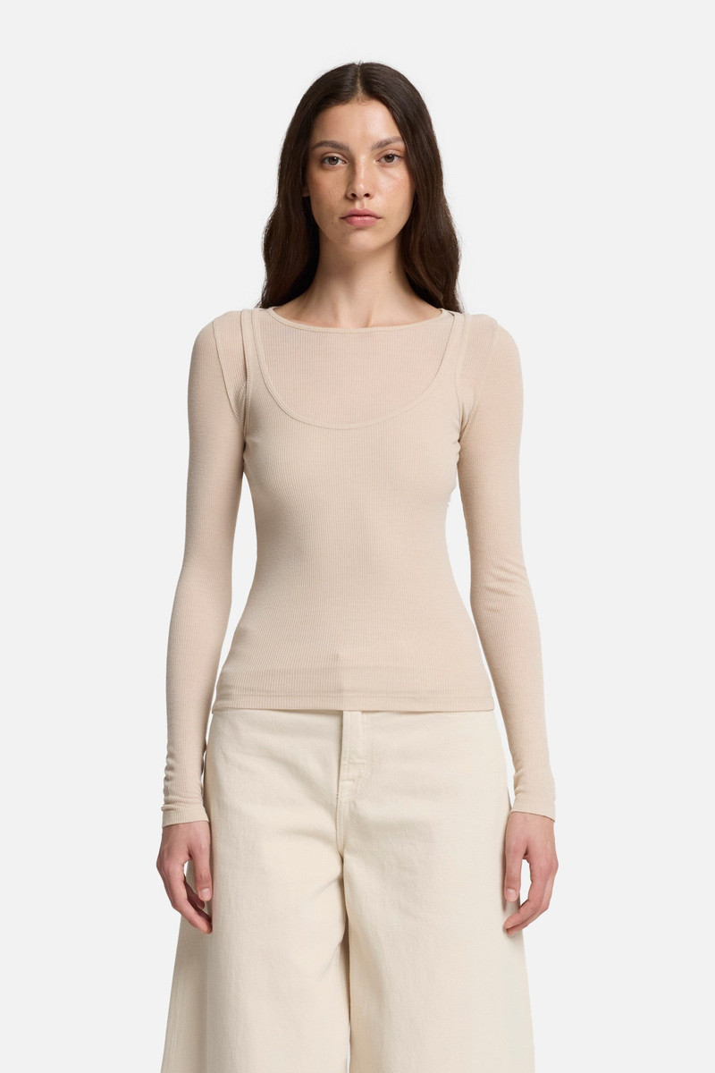 DOUBLE LAYER LONG SLEEVE TOP in Jersey 3