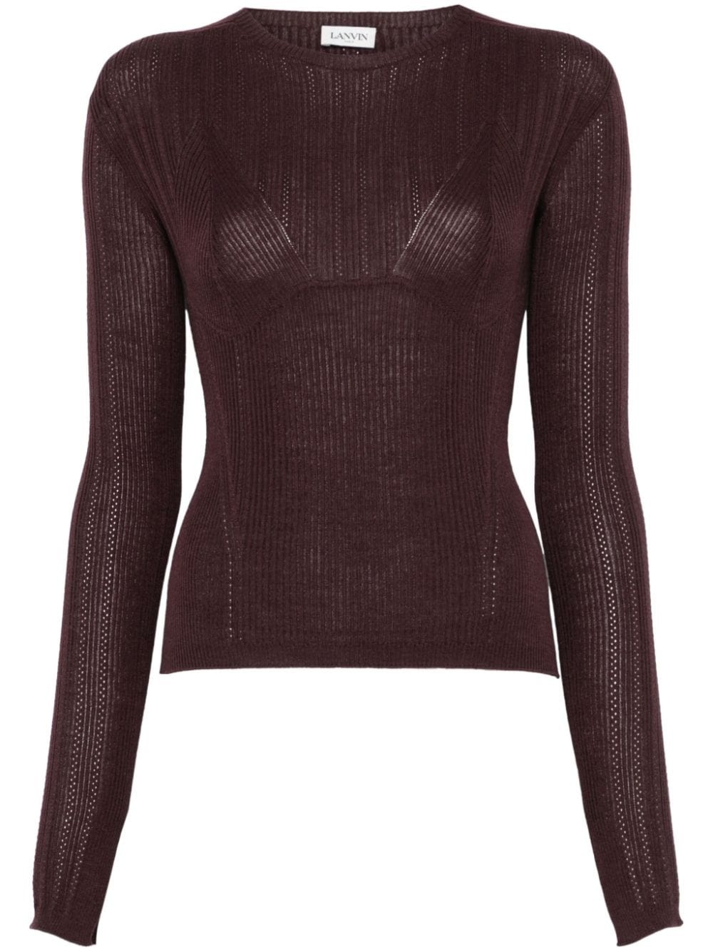 ribbed-knit sweater - 1