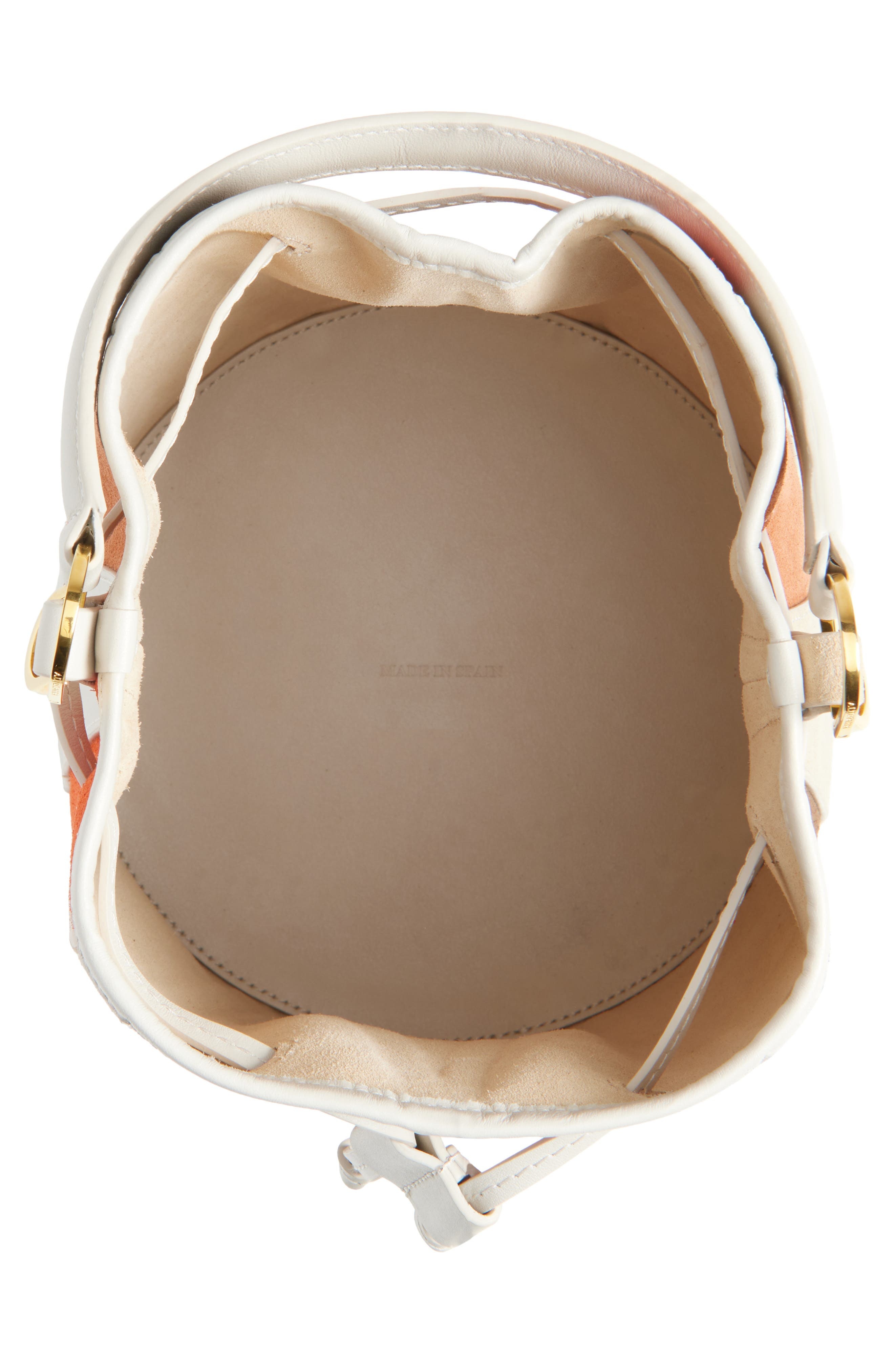 Altuzarra Small Drum Mixed Leather Bucket Bag in Patchwork/Ivory at Nordstrom - 5