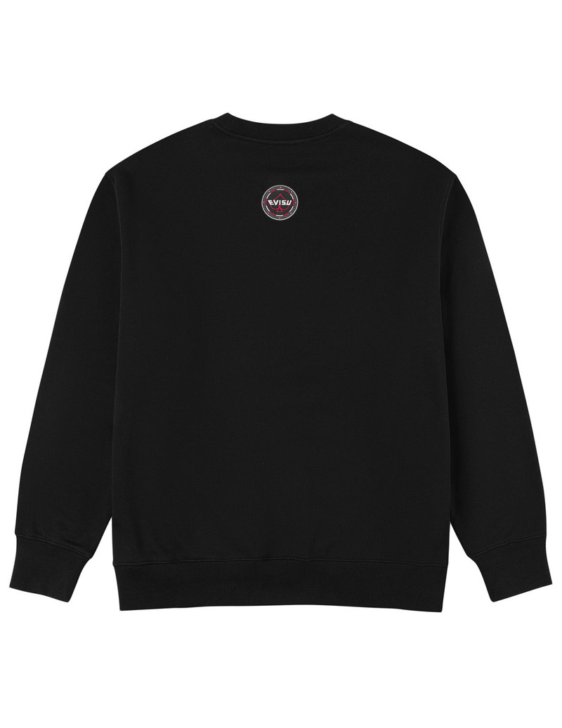 EVISU Poker Lucky Dice Embroidery Sweatshirt - Black outlook