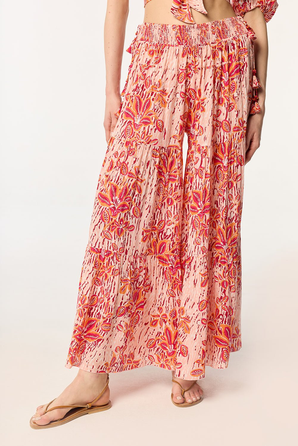 Pant Soledad - Pink Exotic Forest - 2